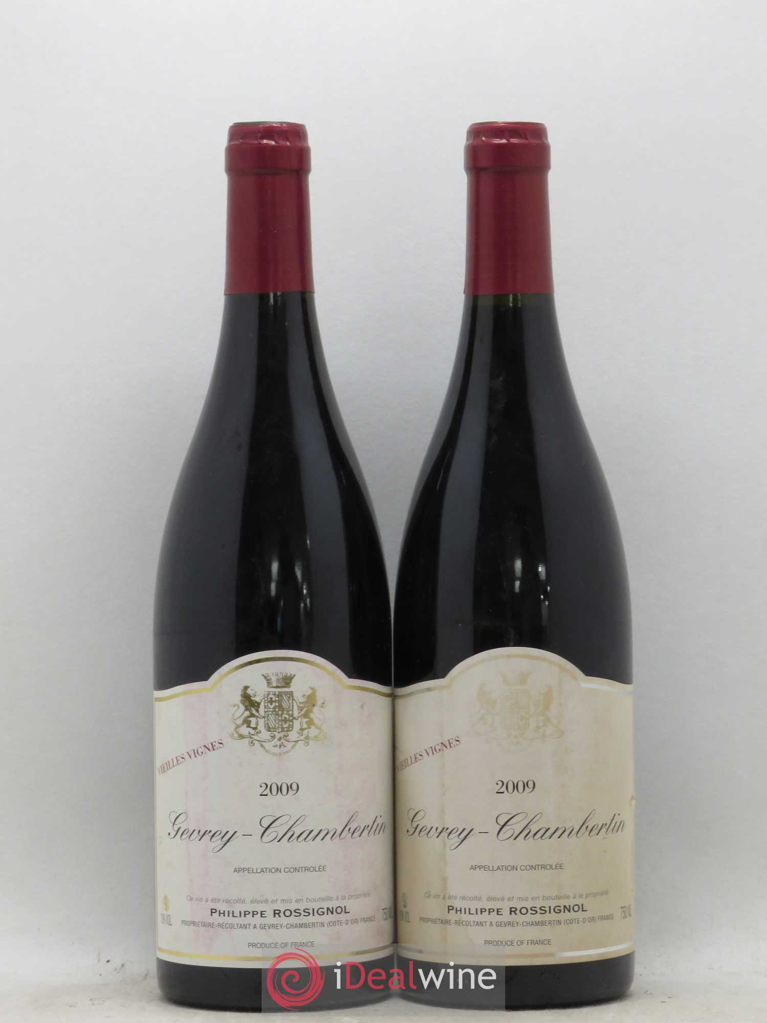 Gevrey-Chambertin Vieilles Vignes Philippe Rossignol 2009 - Posten von 2 Flaschen - 0