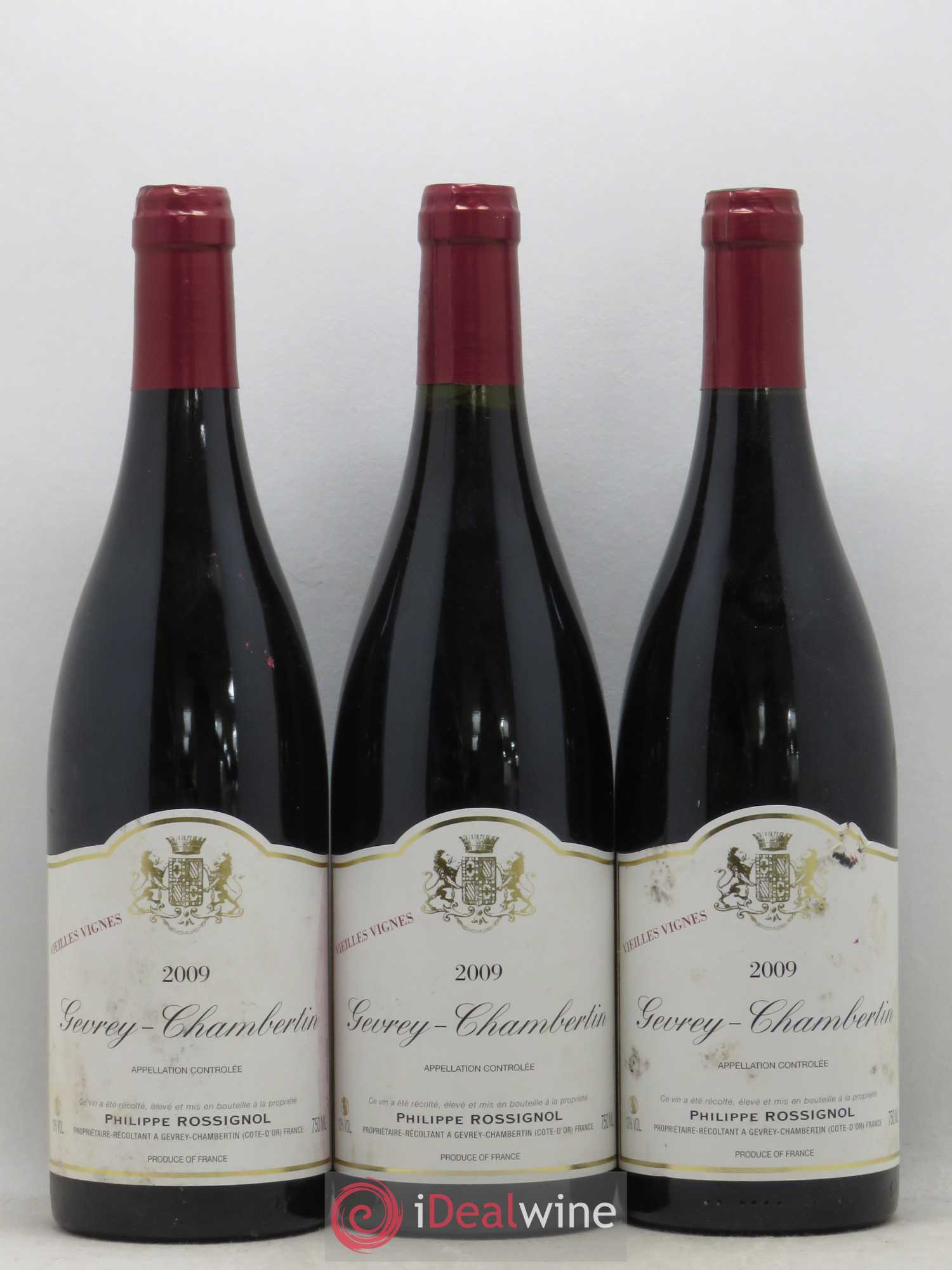 Gevrey-Chambertin Vieilles Vignes Philippe Rossignol 2009 - Posten von 6 Flaschen - 2