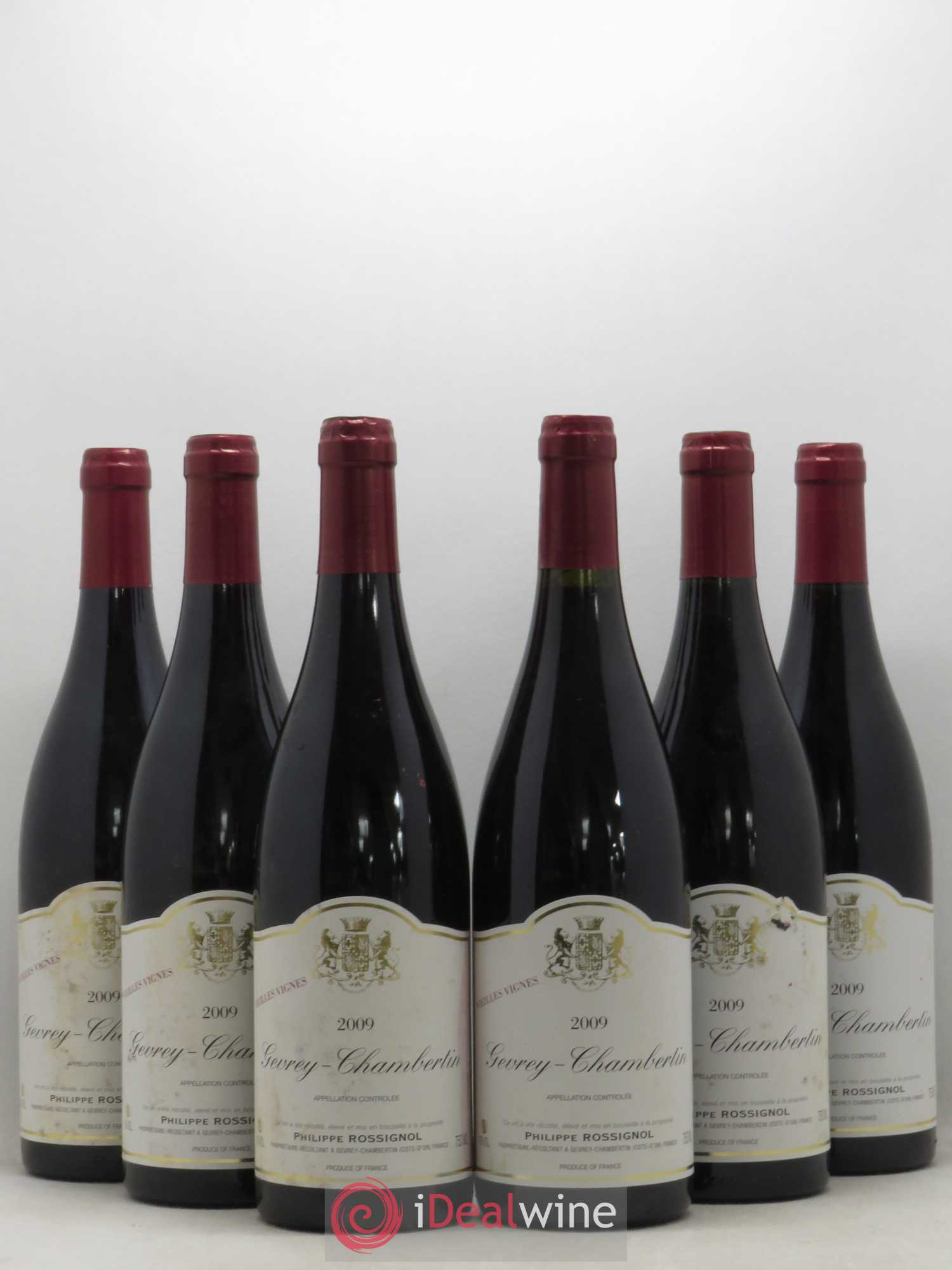Gevrey-Chambertin Vieilles Vignes Philippe Rossignol 2009 - Posten von 6 Flaschen - 0