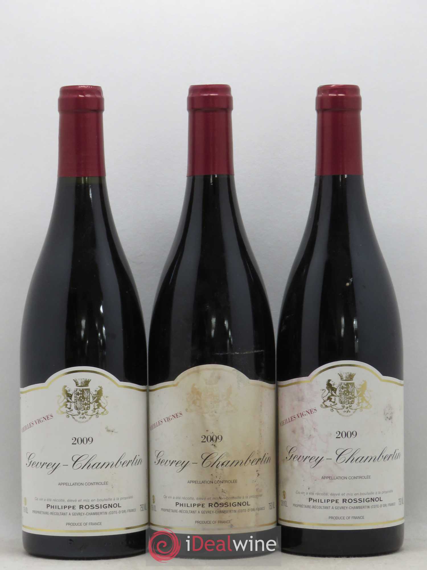 Gevrey-Chambertin Vieilles Vignes Philippe Rossignol 2009 - Posten von 6 Flaschen - 1