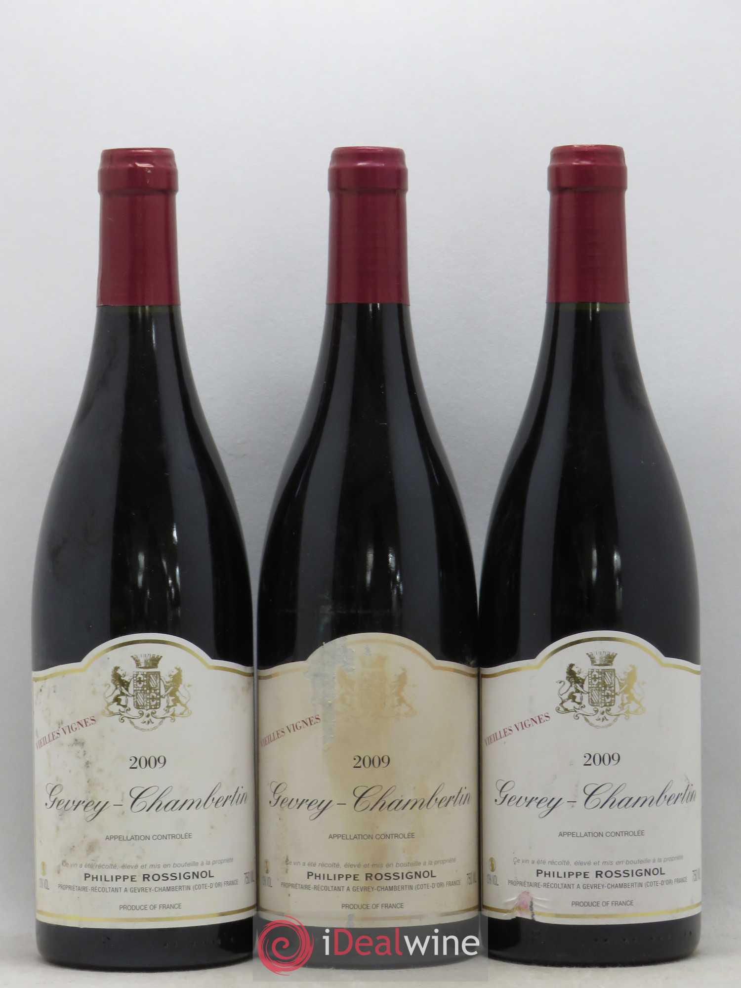 Gevrey-Chambertin Vieilles Vignes Philippe Rossignol 2009 - Posten von 6 Flaschen - 2