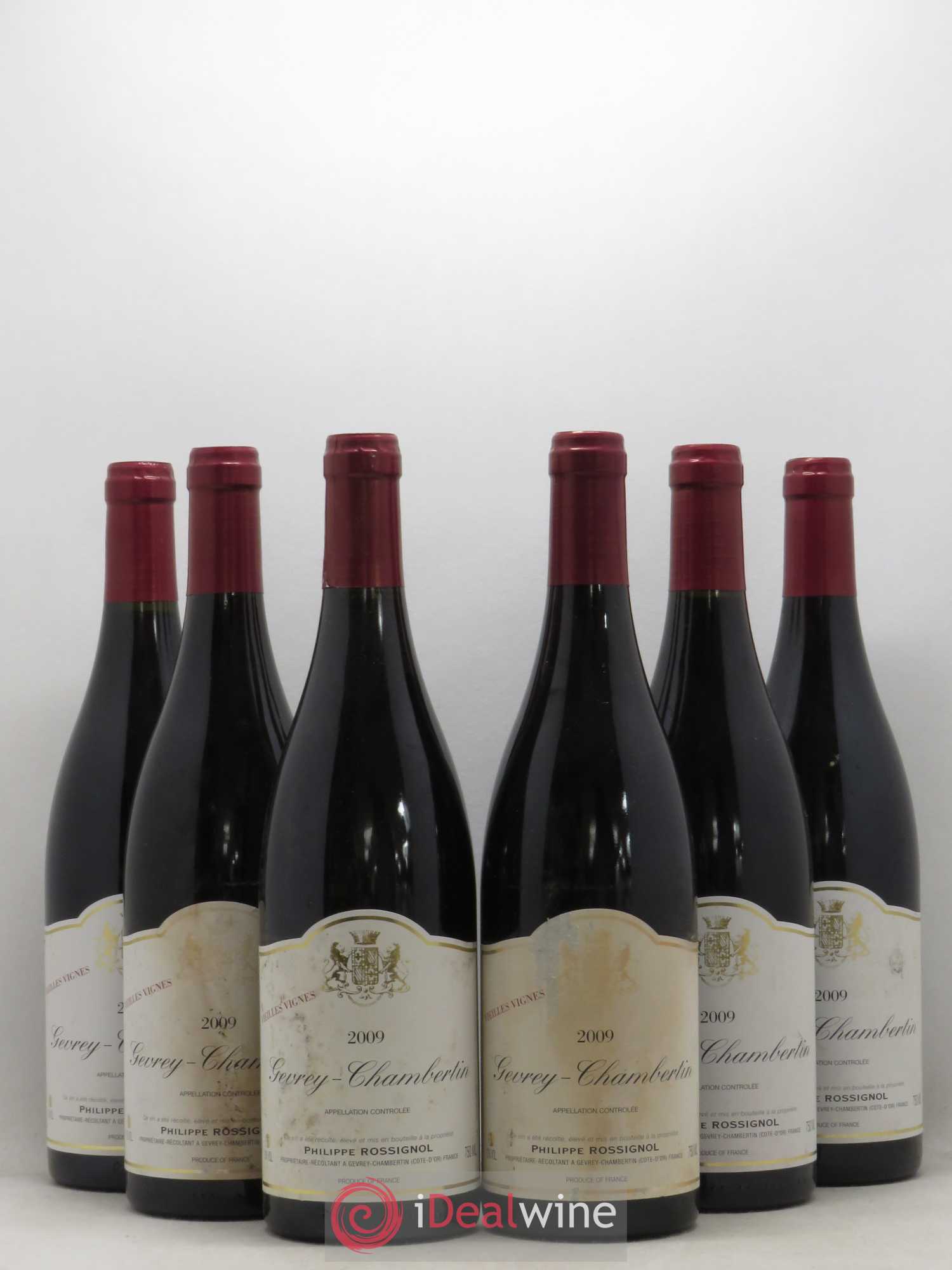 Gevrey-Chambertin Vieilles Vignes Philippe Rossignol 2009 - Posten von 6 Flaschen - 0