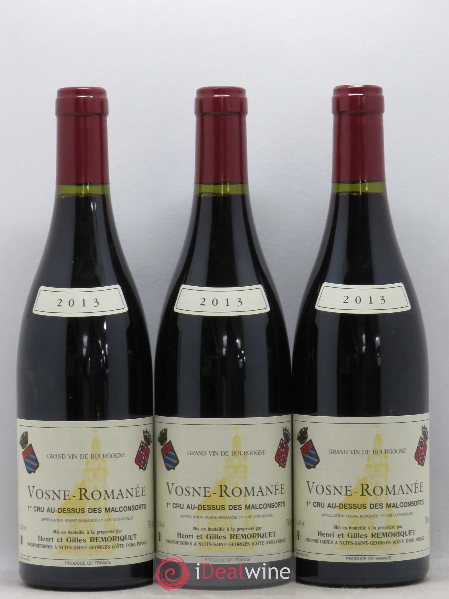 Vosne-Romanée 1er Cru Au Dessus des Malconsorts Gilles Remoriquet 2013 - Lot de 6 bouteilles - 1