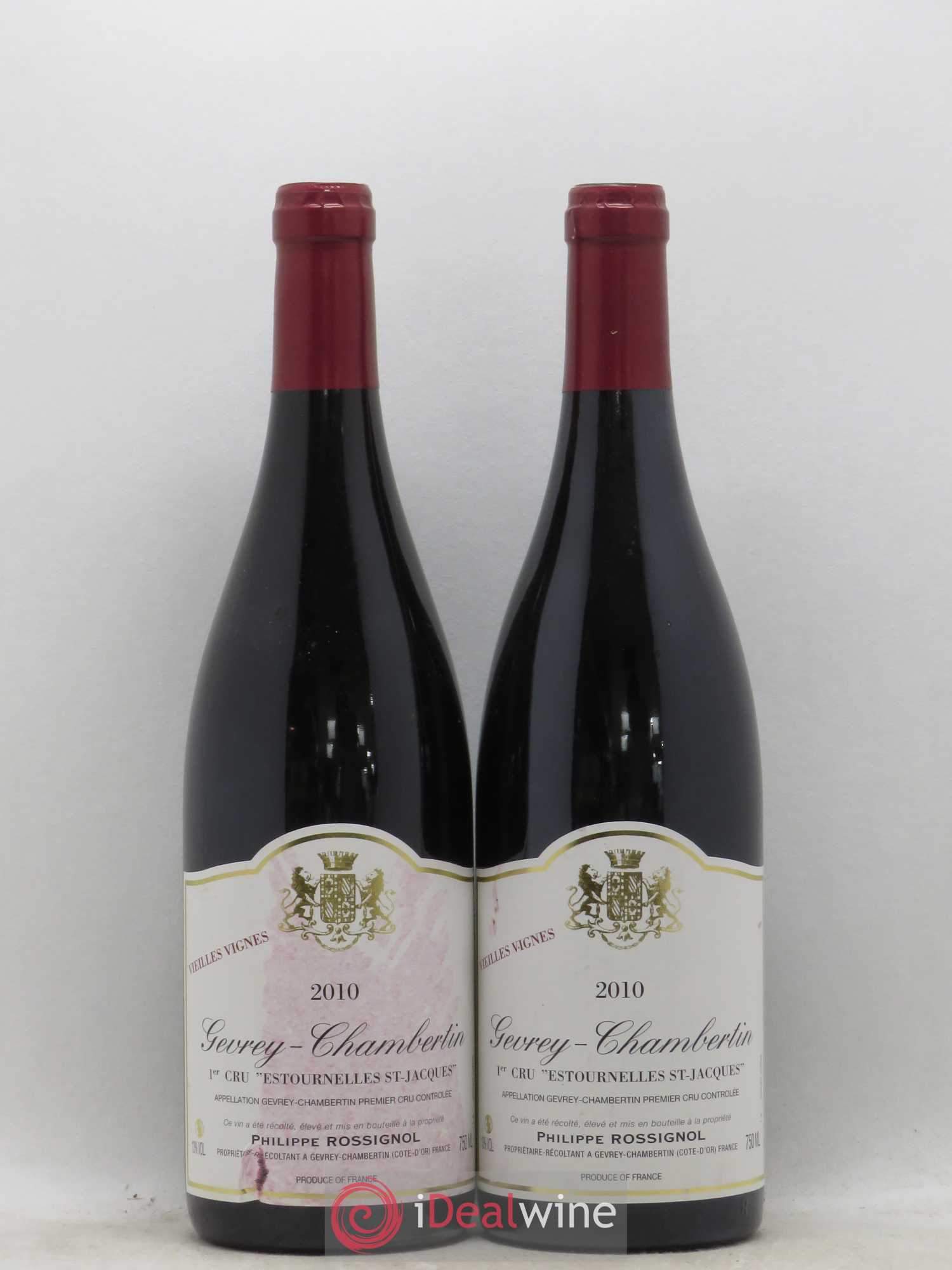Gevrey-Chambertin 1er Cru Estournelles Saint Jacques Vieilles Vignes Philippe Rossignol 2010 - Posten von 2 Flaschen - 0