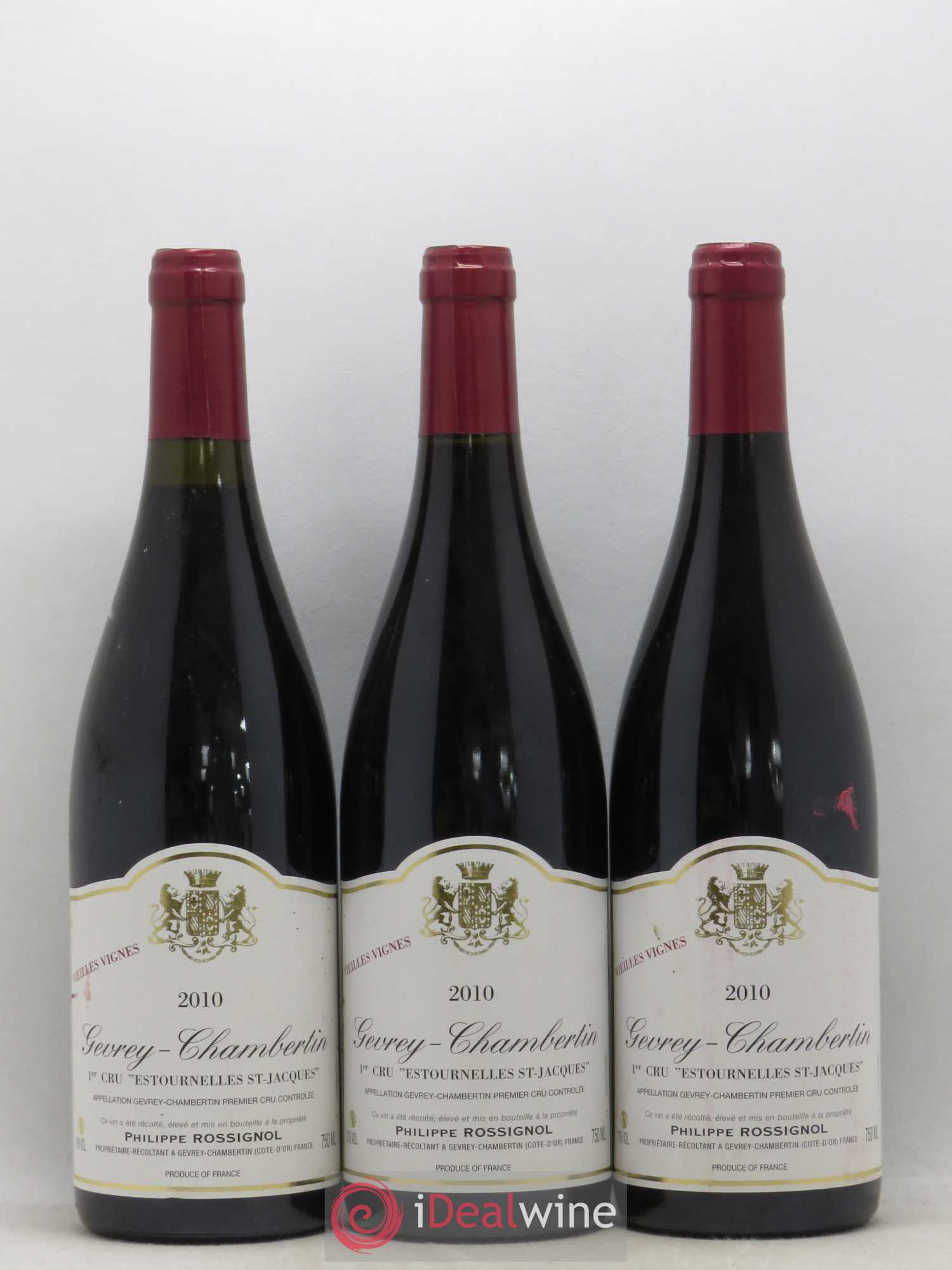 Gevrey-Chambertin 1er Cru Estournelles Saint Jacques Vieilles Vignes Philippe Rossignol 2010 - Posten von 12 Flaschen - 2