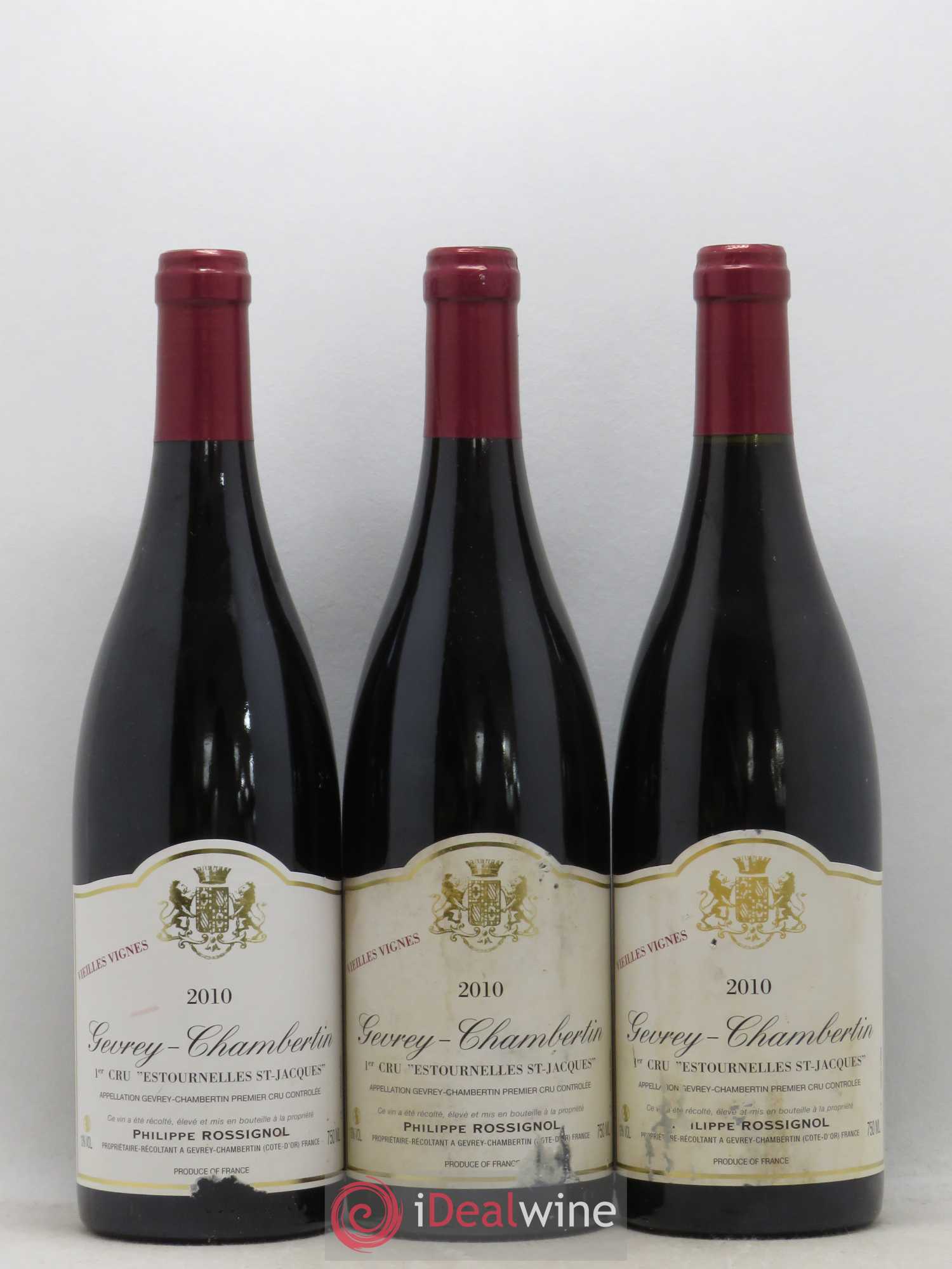Gevrey-Chambertin 1er Cru Estournelles Saint Jacques Vieilles Vignes Philippe Rossignol 2010 - Posten von 12 Flaschen - 3