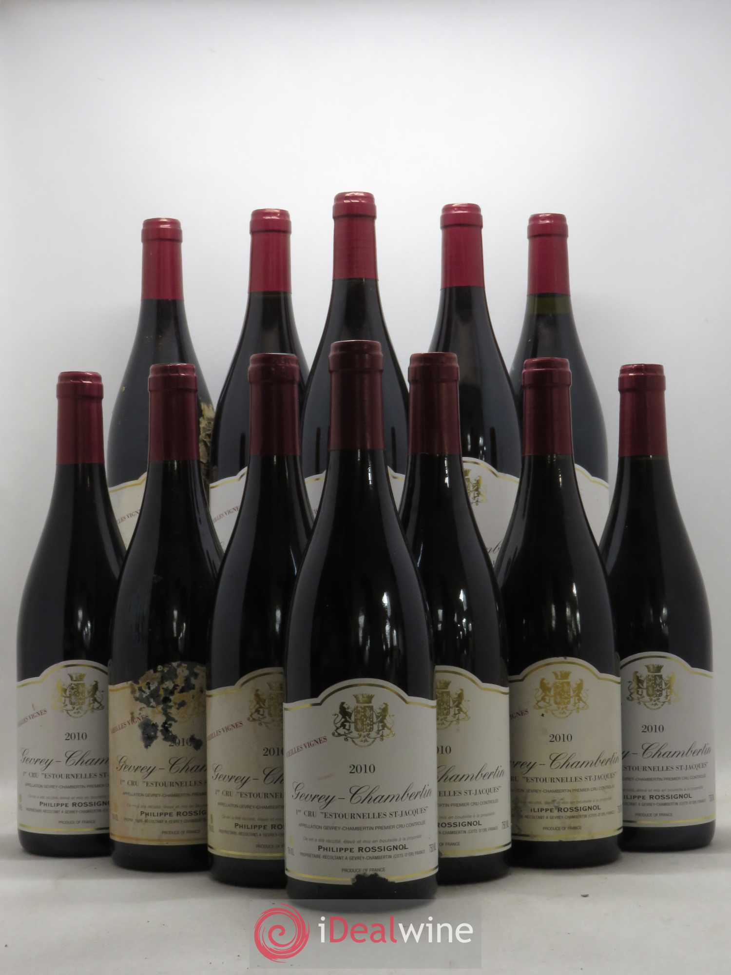 Gevrey-Chambertin 1er Cru Estournelles Saint Jacques Vieilles Vignes Philippe Rossignol 2010 - Posten von 12 Flaschen - 0