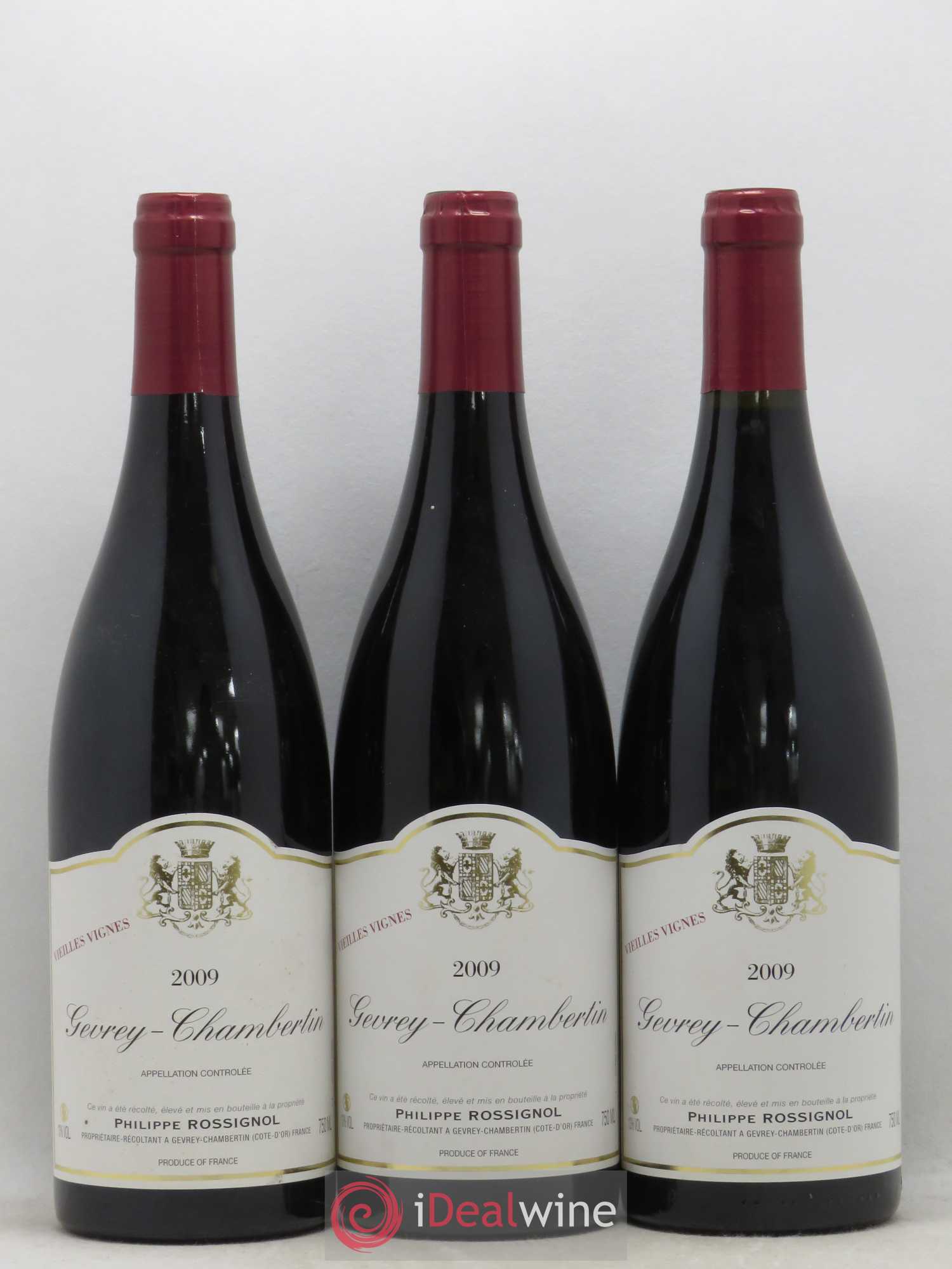 Gevrey-Chambertin Vieilles Vignes Philippe Rossignol 2009 - Posten von 12 Flaschen - 2
