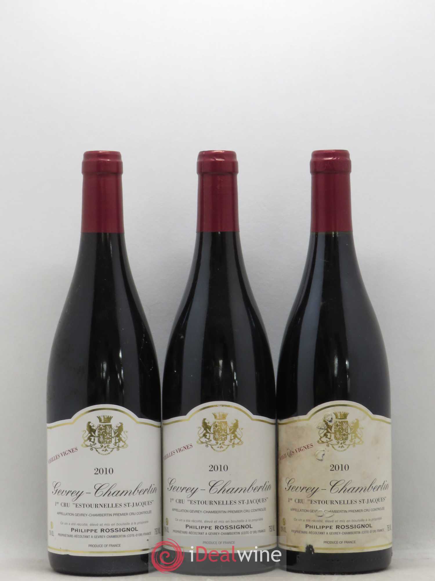 Gevrey-Chambertin 1er Cru Estournelles Saint Jacques Vieilles Vignes Philippe Rossignol 2010 - Posten von 6 Flaschen - 1