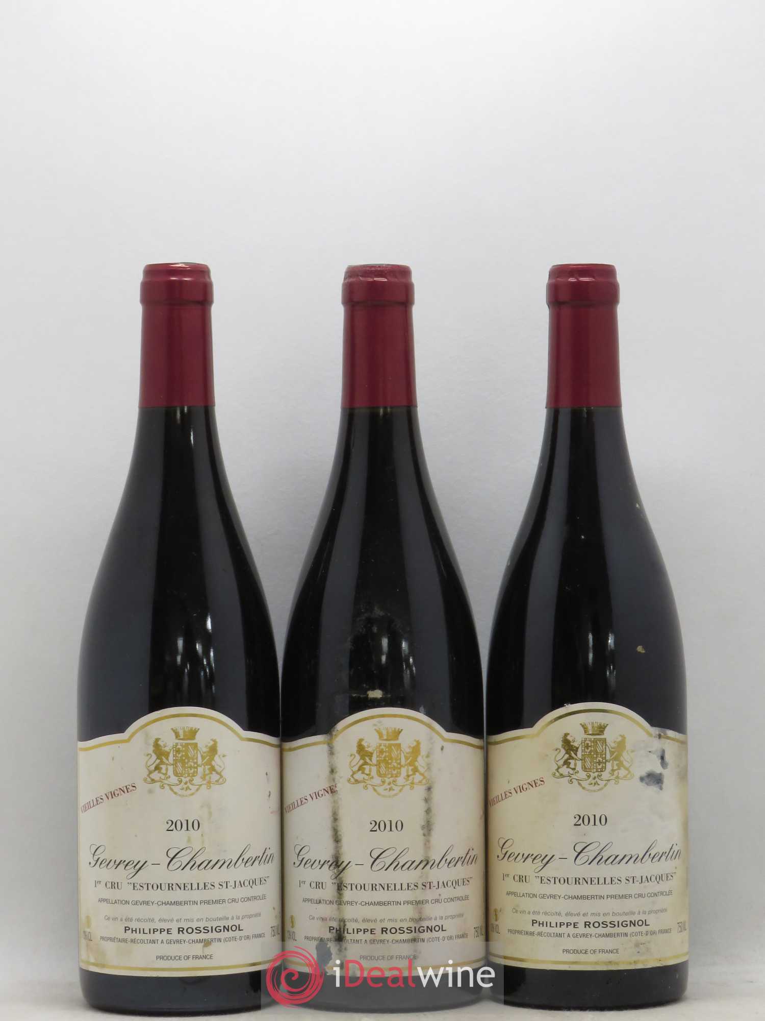 Gevrey-Chambertin 1er Cru Estournelles Saint Jacques Vieilles Vignes Philippe Rossignol 2010 - Posten von 6 Flaschen - 2