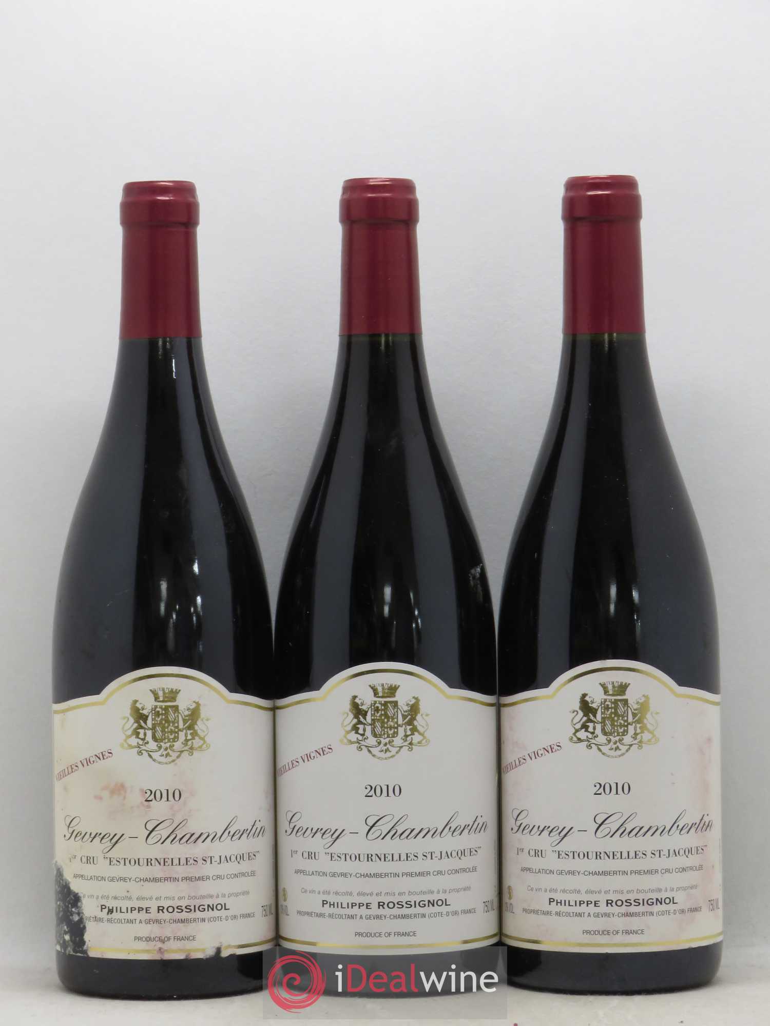 Gevrey-Chambertin 1er Cru Estournelles Saint Jacques Vieilles Vignes Philippe Rossignol 2010 - Posten von 6 Flaschen - 1