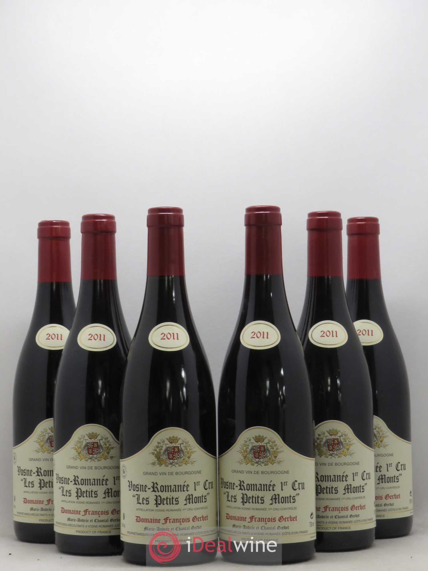 Vosne-Romanée 1er Cru Les Petits Monts Domaine François Gerbet 2011 - Posten von 6 Flaschen - 0