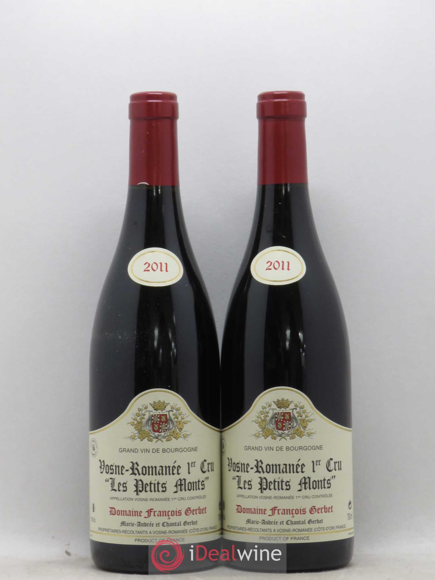 Vosne-Romanée 1er Cru Les Petits Monts Domaine François Gerbet 2011 - Posten von 2 Flaschen - 0