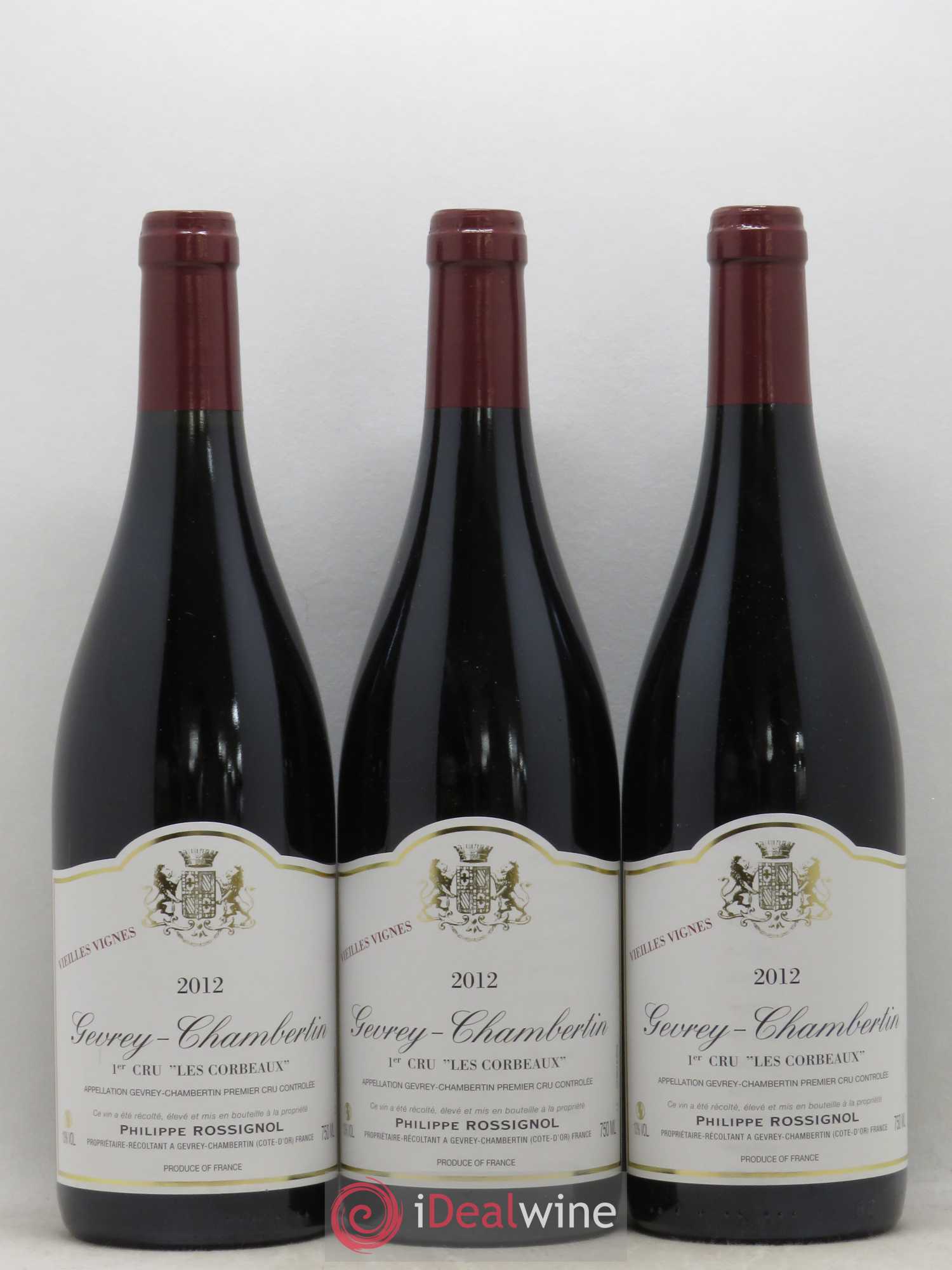 Gevrey-Chambertin 1er Cru Les Corbeaux Vieilles Vignes Philippe Rossignol 2012 - Posten von 12 Flaschen - 3