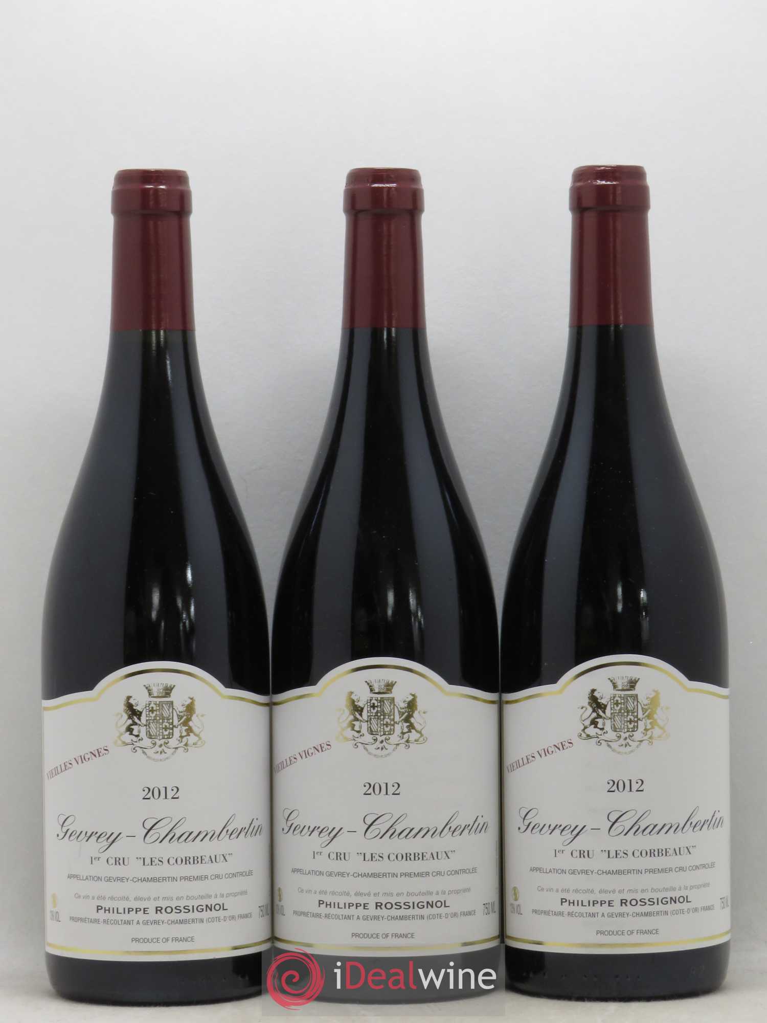 Gevrey-Chambertin 1er Cru Les Corbeaux Vieilles Vignes Philippe Rossignol 2012 - Posten von 12 Flaschen - 4