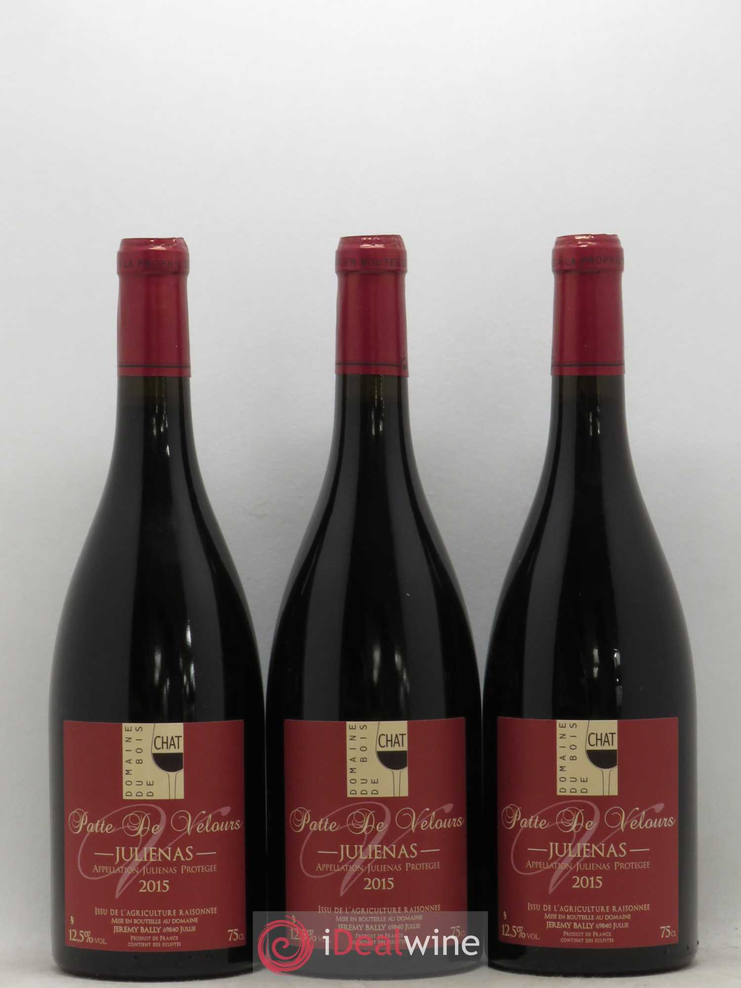 Juliénas Pattes de Velours Domaine du Bois du Chat 2015 - Lot de 6 bouteilles - 1