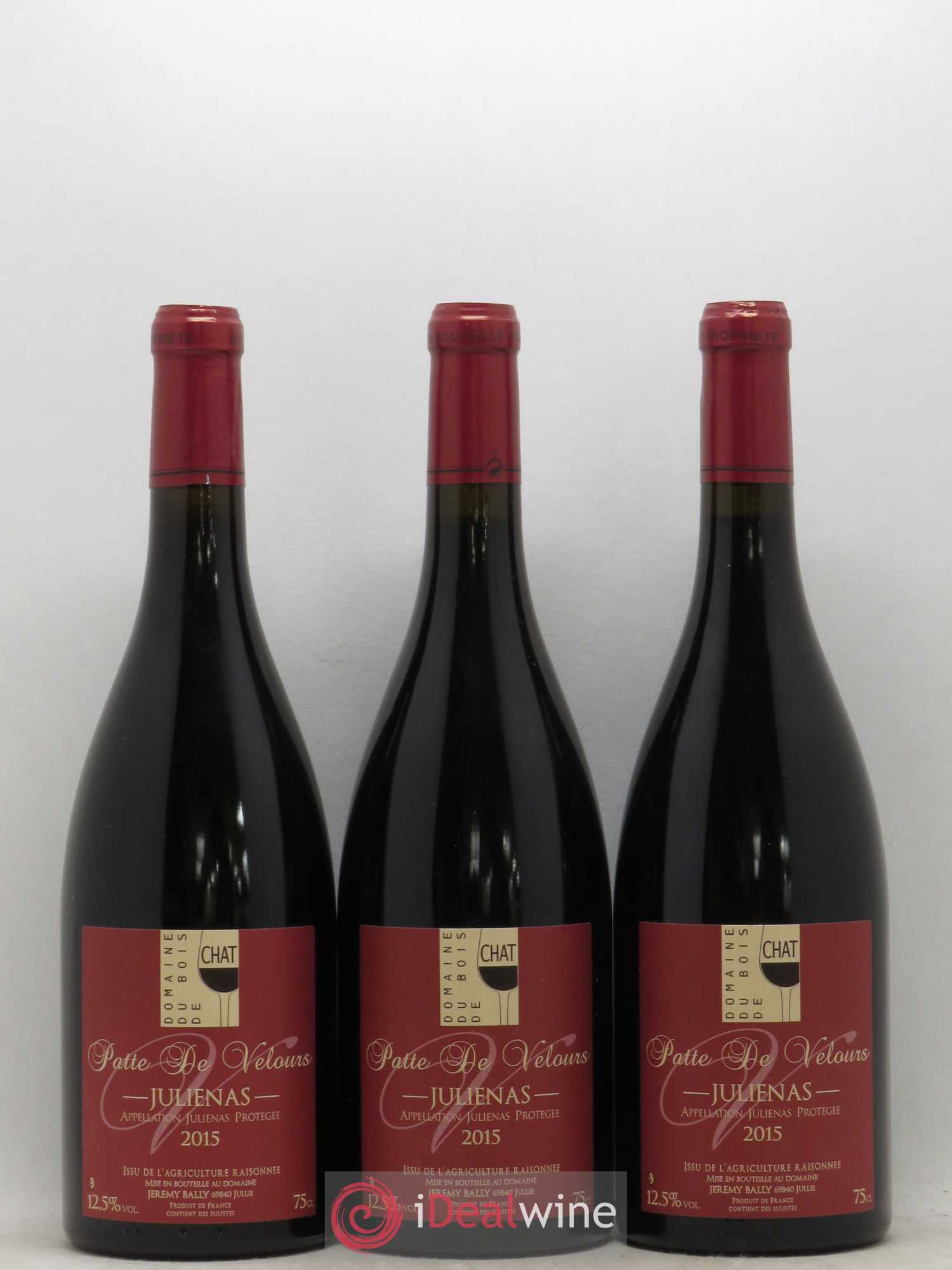 Juliénas Pattes de Velours Domaine du Bois du Chat 2015 - Posten von 3 Flaschen - 0