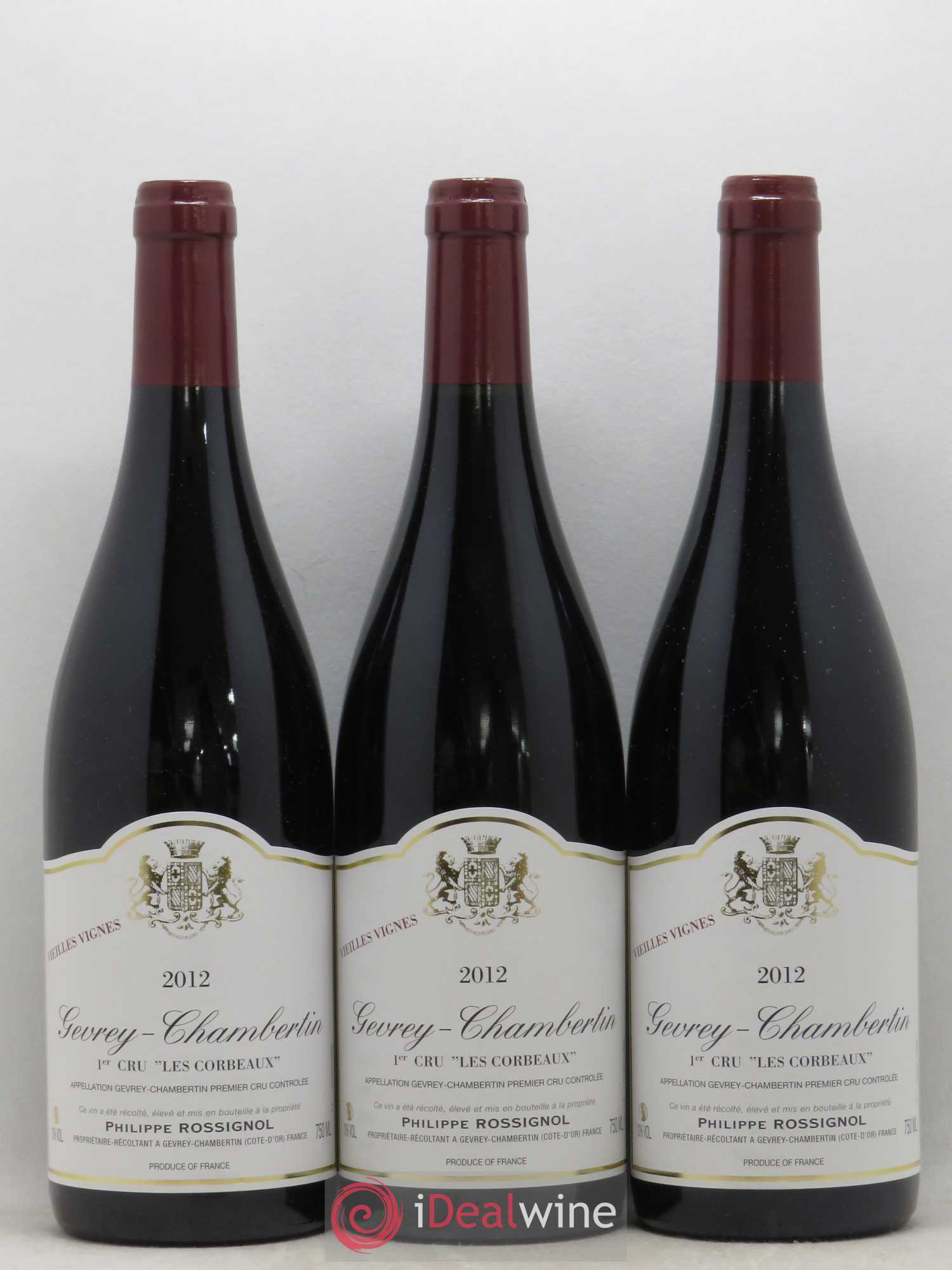 Gevrey-Chambertin 1er Cru Les Corbeaux Vieilles Vignes Philippe Rossignol 2012 - Posten von 6 Flaschen - 2