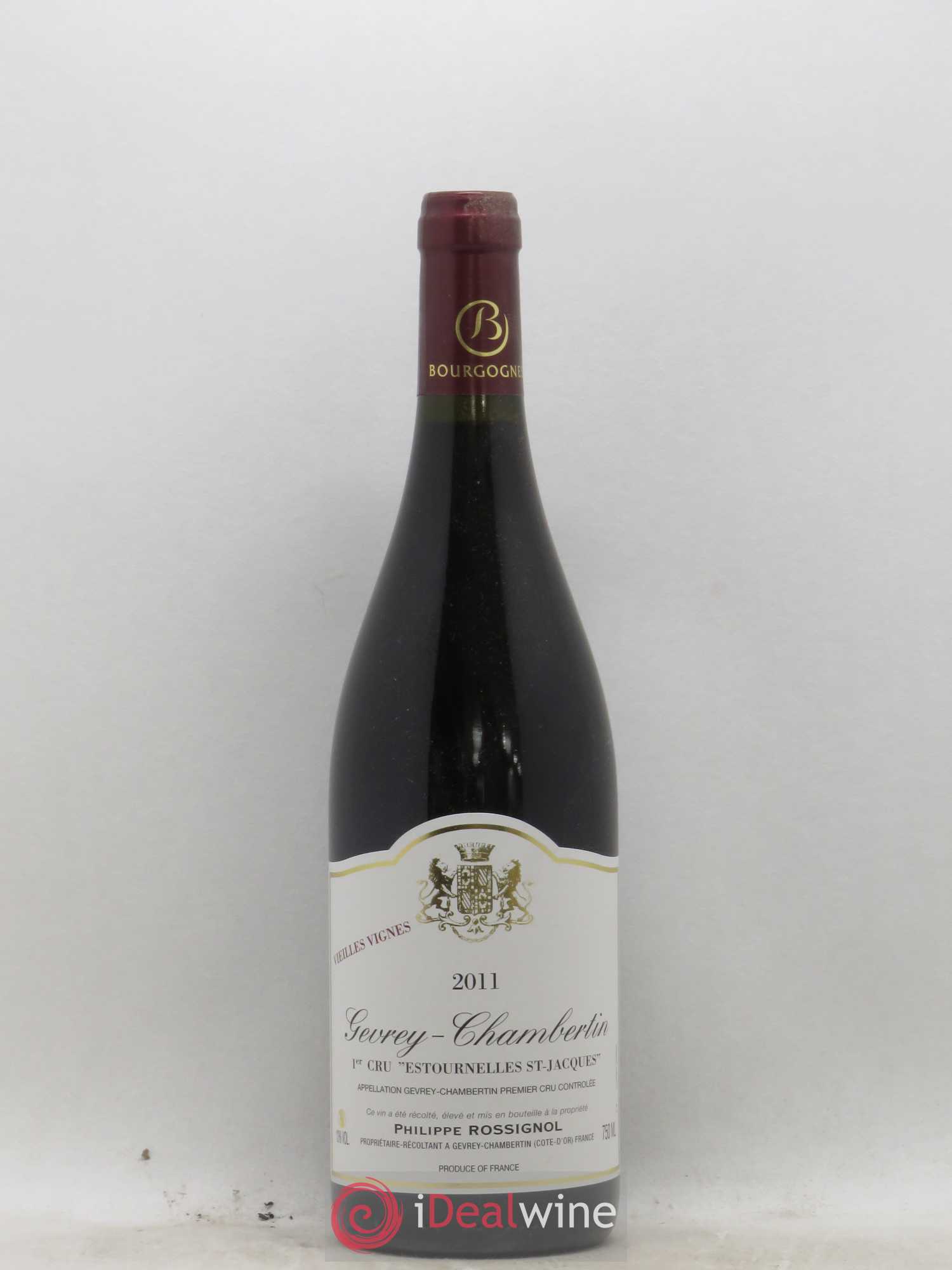Gevrey-Chambertin 1er Cru Estournelles Saint Jacques Vieilles Vignes Philippe Rossignol 2011 - Posten von 1 Flasche - 0