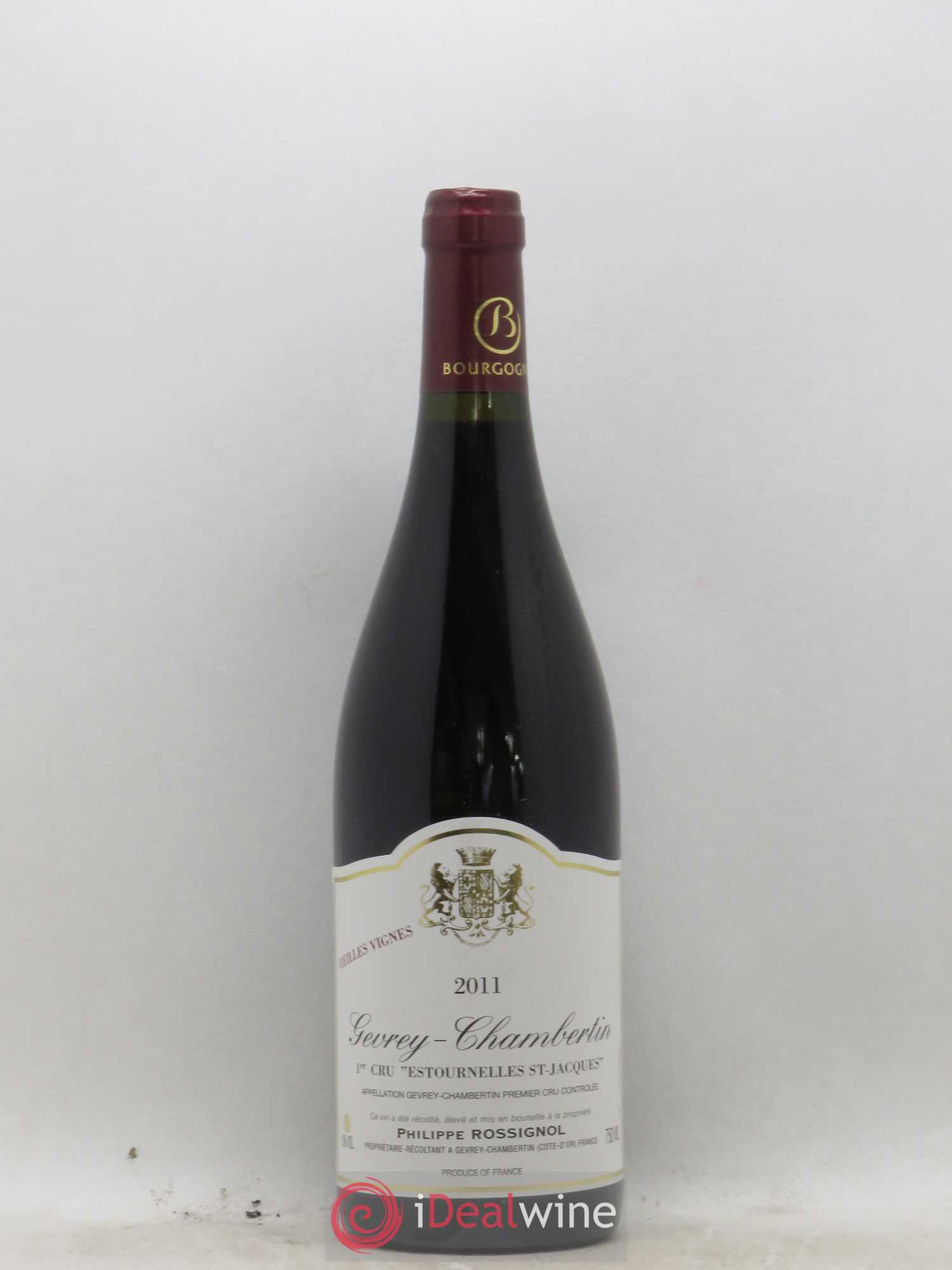 Gevrey-Chambertin 1er Cru Estournelles Saint Jacques Vieilles Vignes Philippe Rossignol 2011 - Posten von 1 Flasche - 0