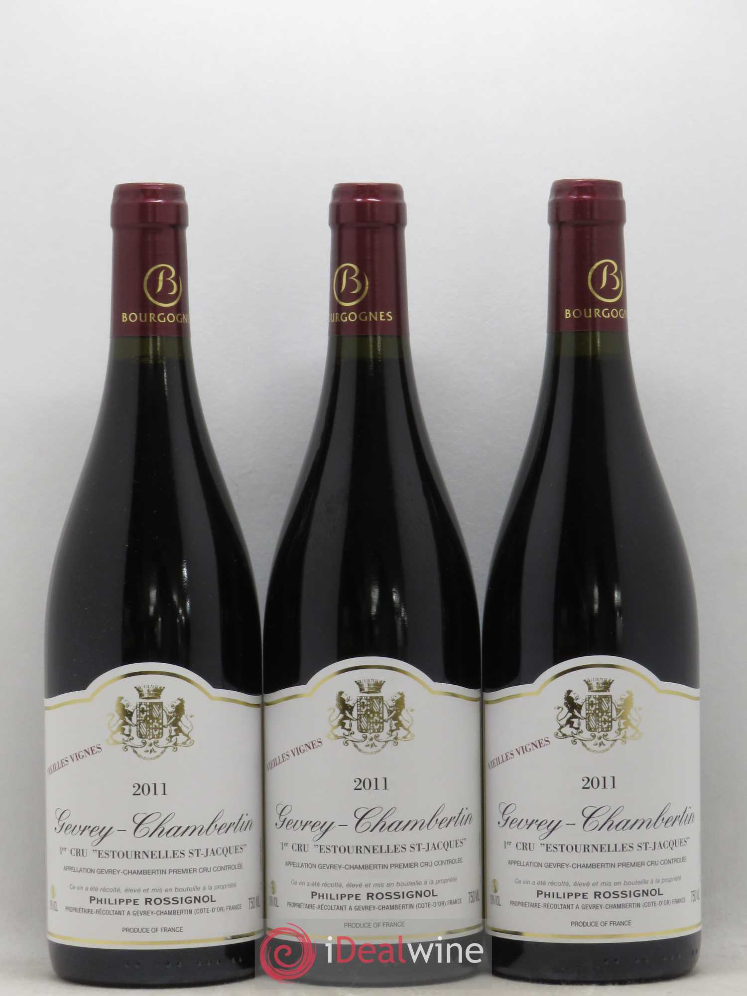 Gevrey-Chambertin 1er Cru Estournelles Saint Jacques Vieilles Vignes Philippe Rossignol 2011 - Posten von 6 Flaschen - 2