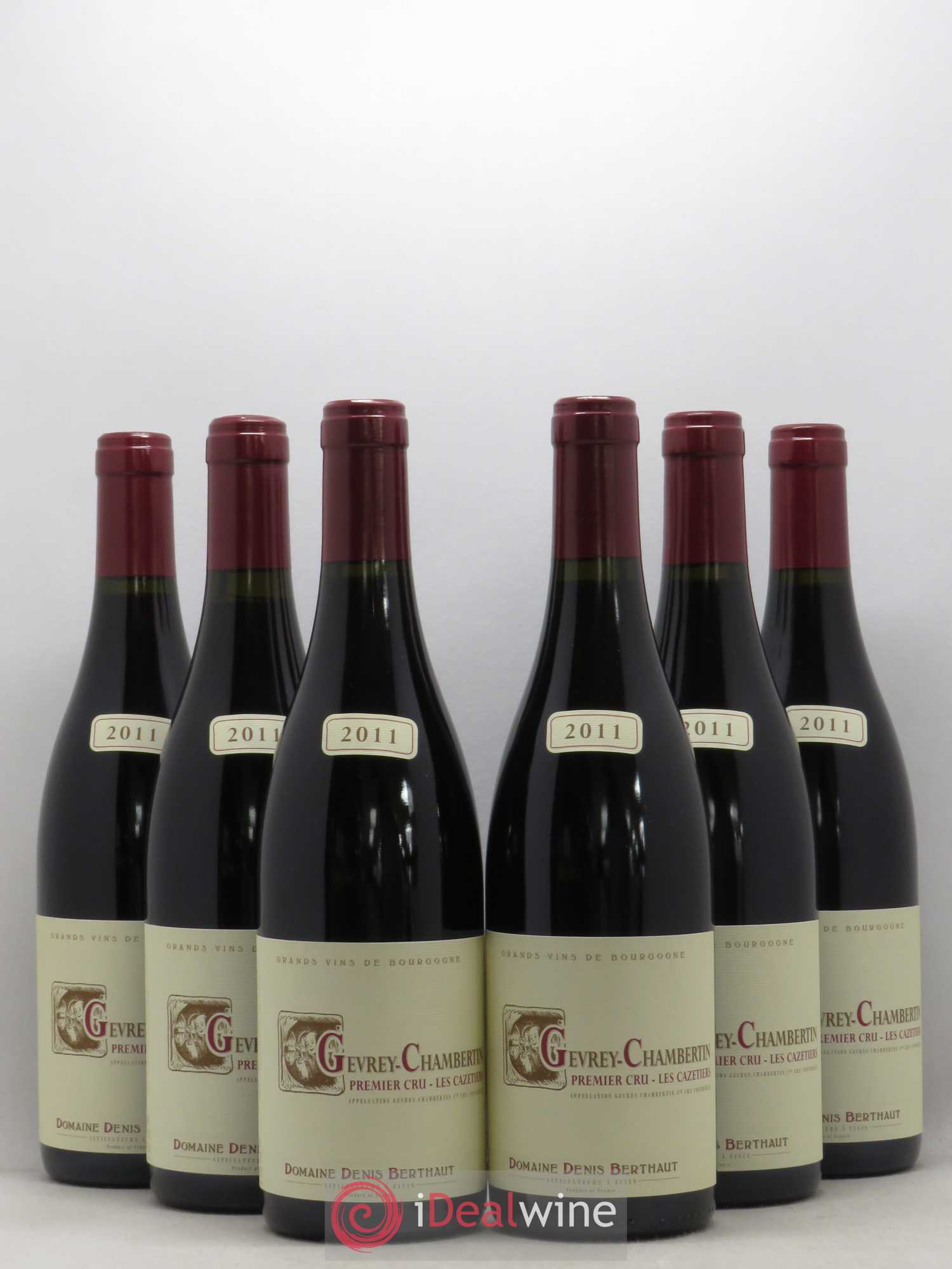 Gevrey-Chambertin 1er Cru Les Cazetiers Domaine Berthaut 2011 - Posten von 6 Flaschen - 0