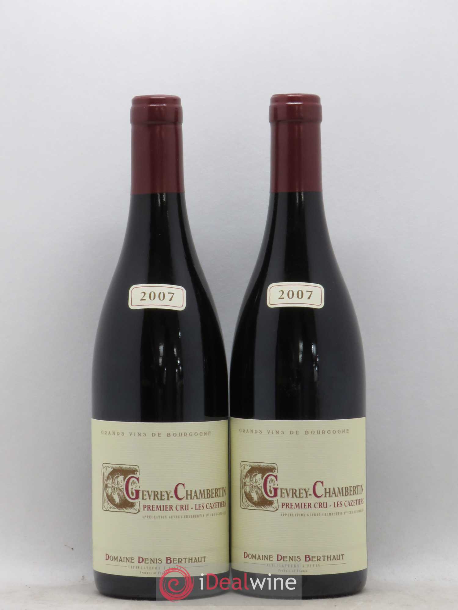 Gevrey-Chambertin 1er Cru Les Cazetiers Domaine Berthaut 2007 - Posten von 2 Flaschen - 0