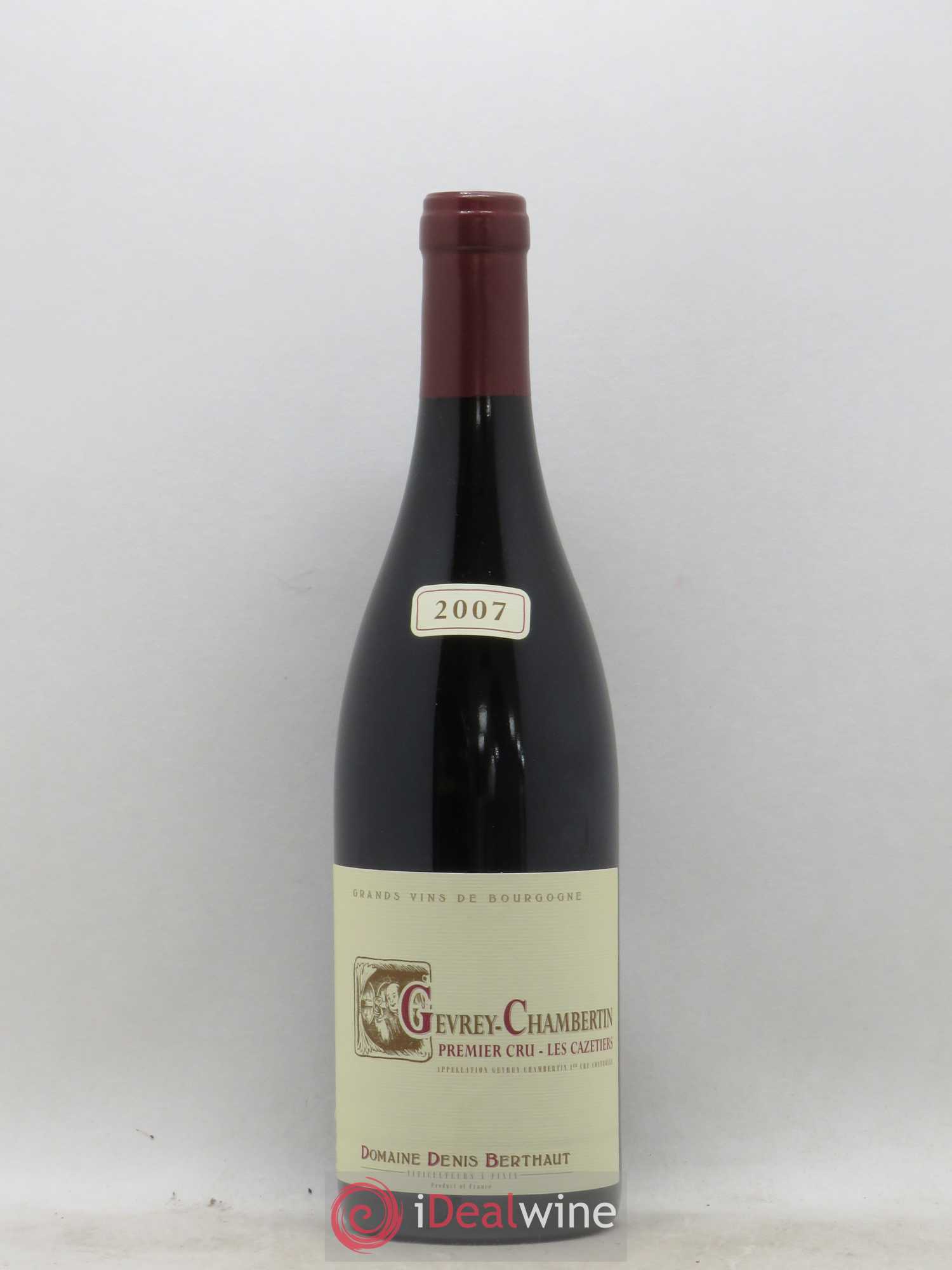 Gevrey-Chambertin 1er Cru Les Cazetiers Domaine Berthaut 2007 - Posten von 1 Flasche - 0