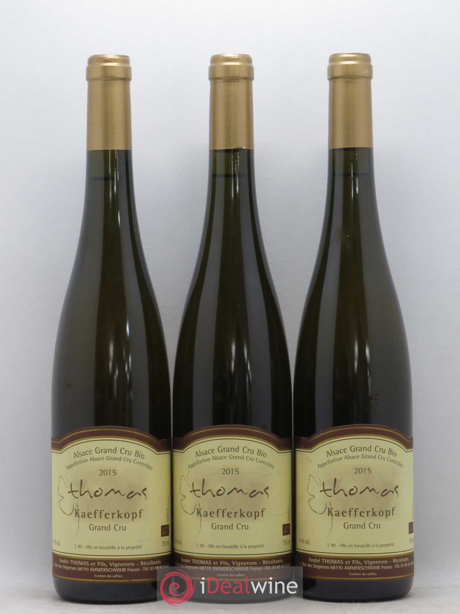 Alsace Grand Cru Kaefferkopf André Thomas (sans prix de réserve) 2015 - Posten von 6 Flaschen - 2