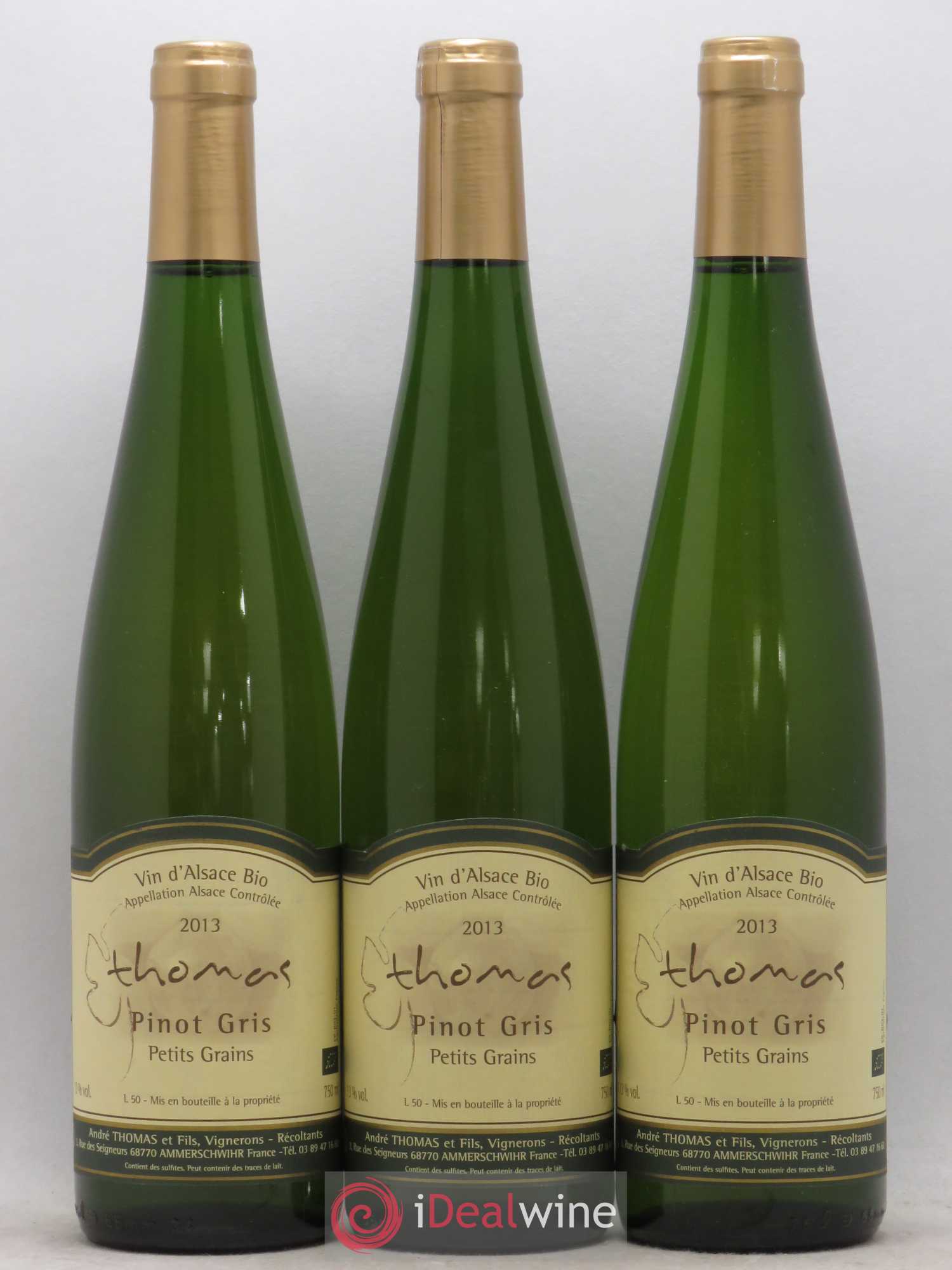 Pinot Gris Petits Grains André Thomas 2013 - Posten von 3 Flaschen - 0