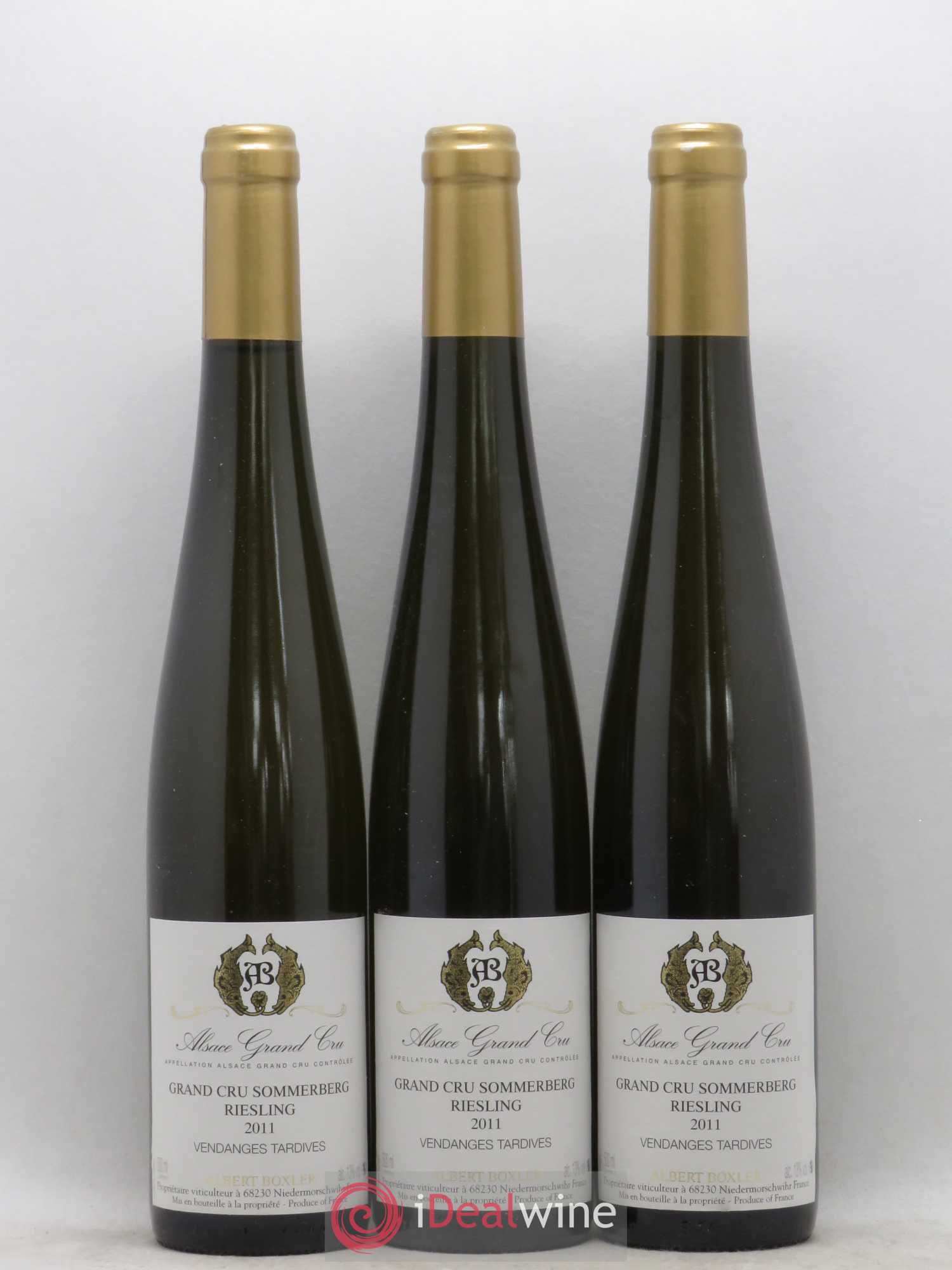 Riesling Vendanges Tardives Grand Cru Sommerberg Albert Boxler 50Cl 2011 - Posten von 3 Flaschen - 0