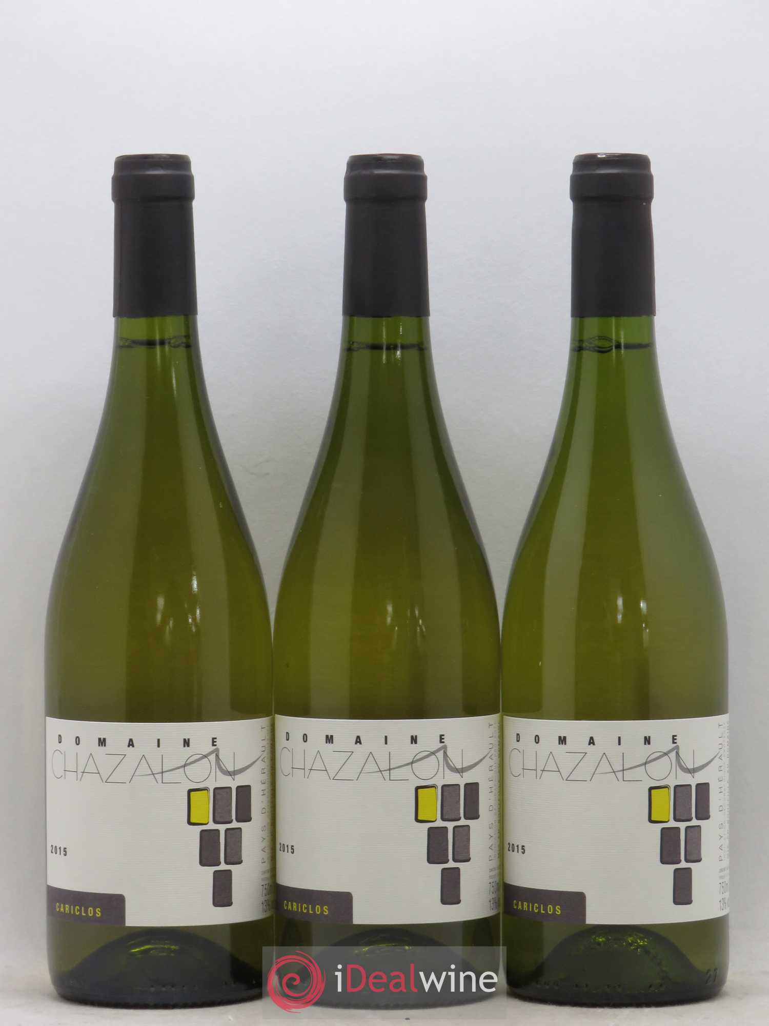 Pays d'Hérault Cariclos Domaine Chazalon (sans prix de réserve) 2015 - Posten von 3 Flaschen - 0