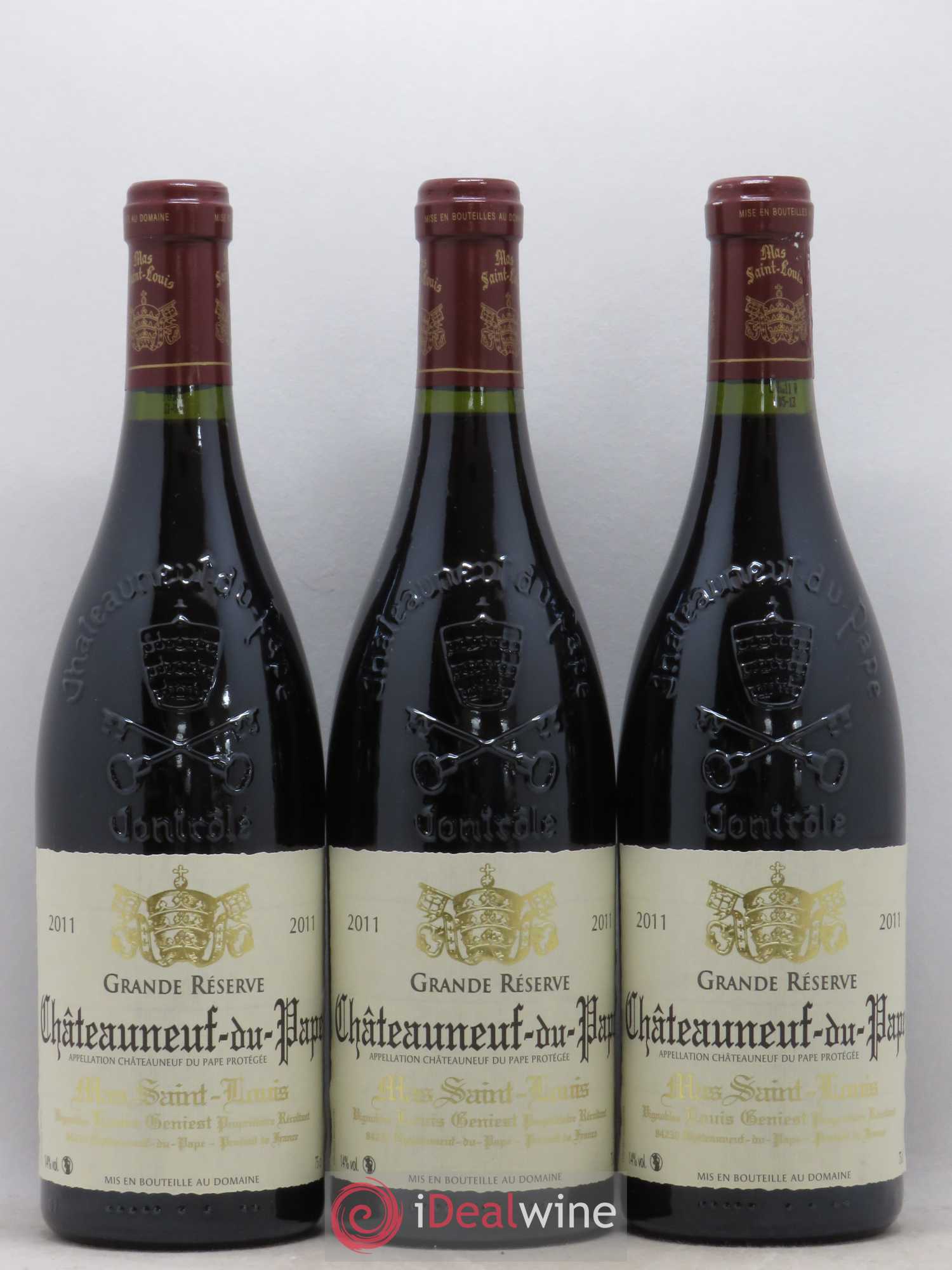 Châteauneuf-du-Pape Grande Réserve Mas Saint-Louis 2011 - Lot de 3 bouteilles - 0