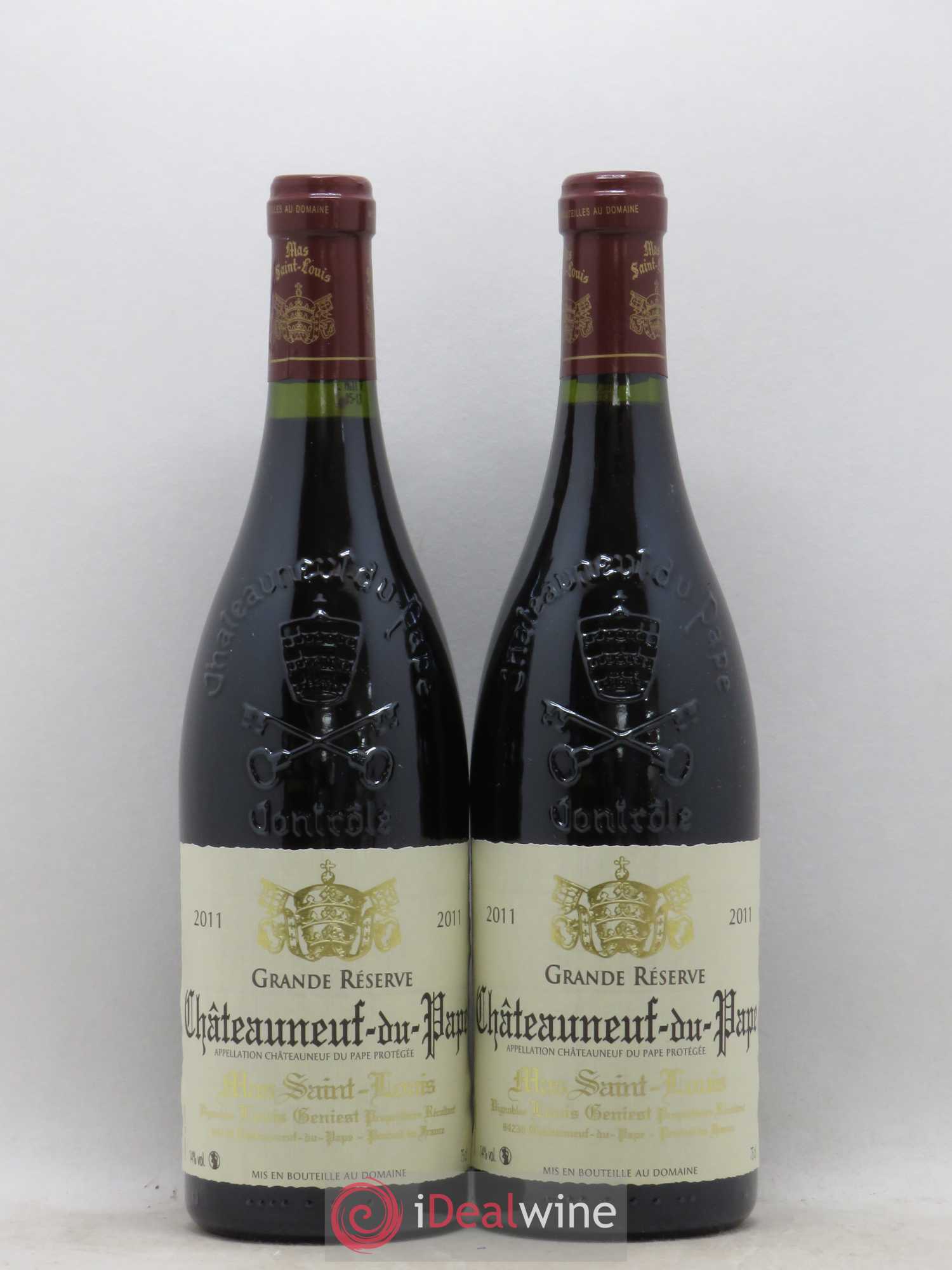 Châteauneuf-du-Pape Grande Réserve Mas Saint-Louis 2011 - Lot de 2 bouteilles - 0