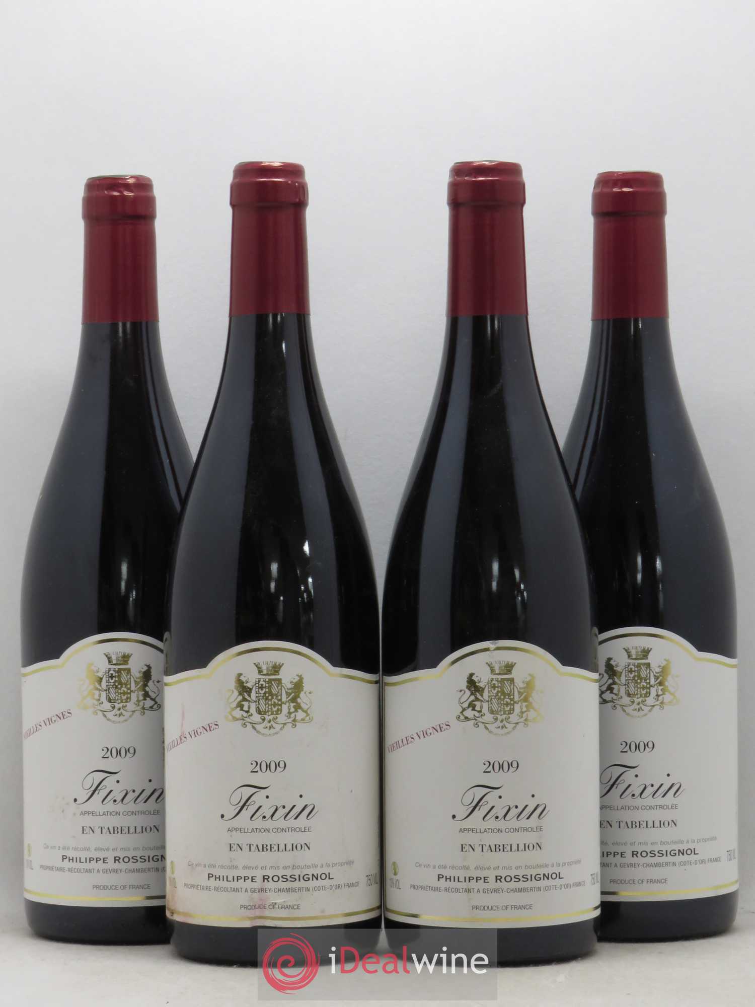 Fixin En Tabellion Vieilles Vignes Philippe Rossignol 2009 - Posten von 4 Flaschen - 0