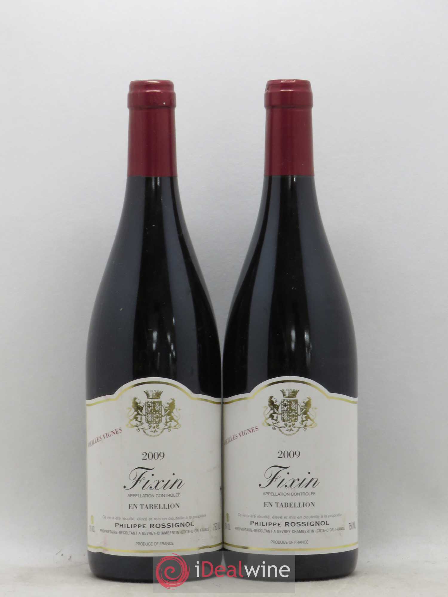 Fixin En Tabellion Vieilles Vignes Philippe Rossignol 2009 - Posten von 2 Flaschen - 0