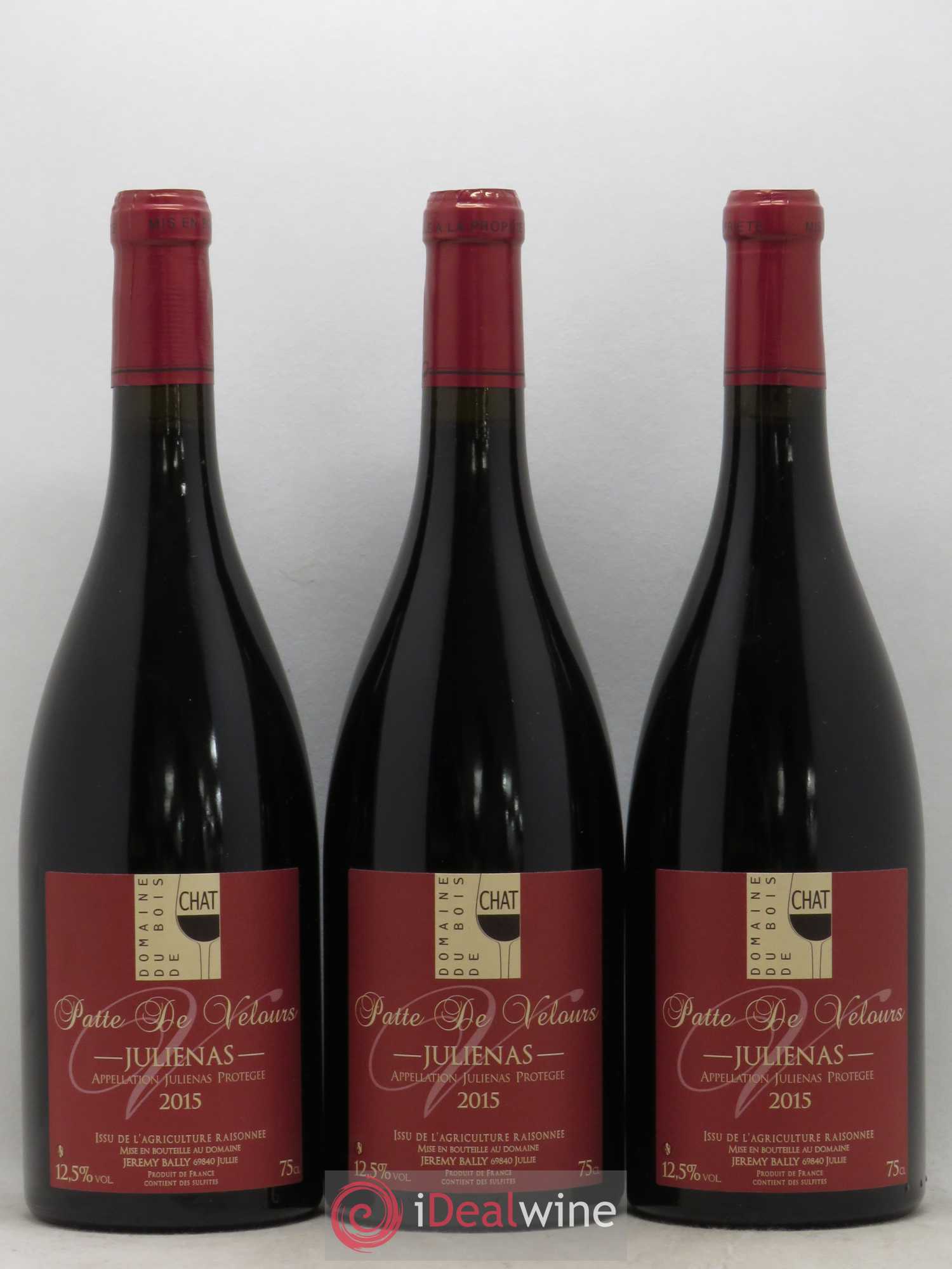 Juliénas Pattes de Velours Domaine du Bois du Chat 2015 - Posten von 3 Flaschen - 0