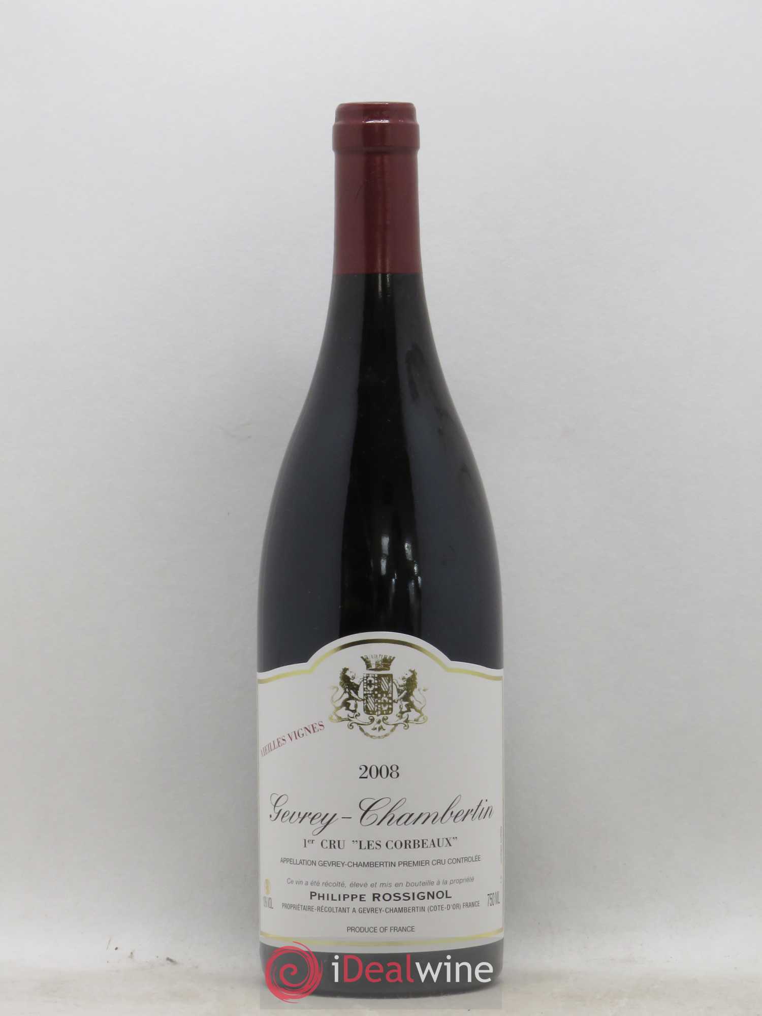 Gevrey-Chambertin 1er Cru Les Corbeaux Vieilles Vignes Philippe Rossignol 2008 - Posten von 1 Flasche - 0
