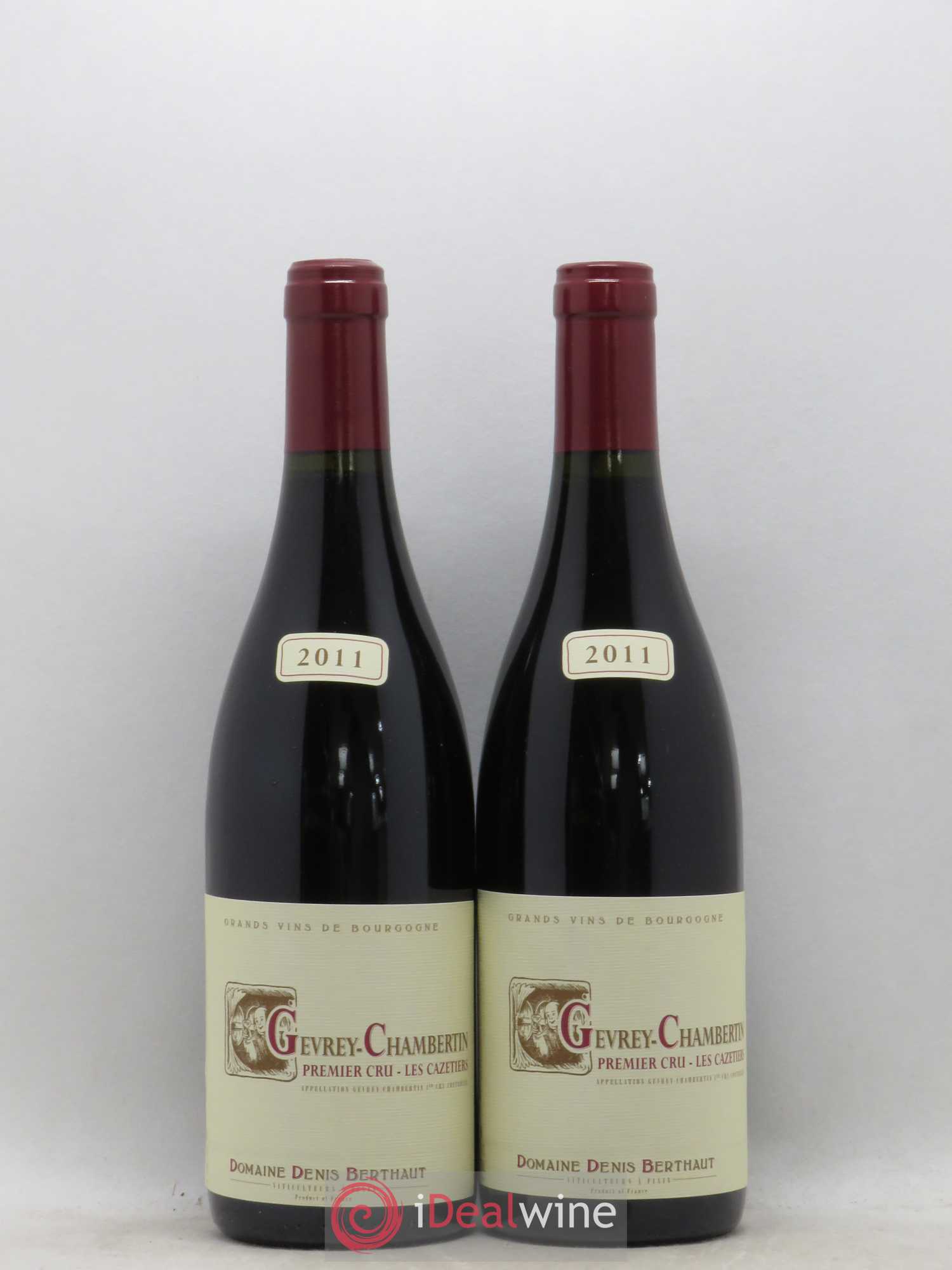 Gevrey-Chambertin 1er Cru Les Cazetiers Domaine Berthaut 2011 - Posten von 2 Flaschen - 0