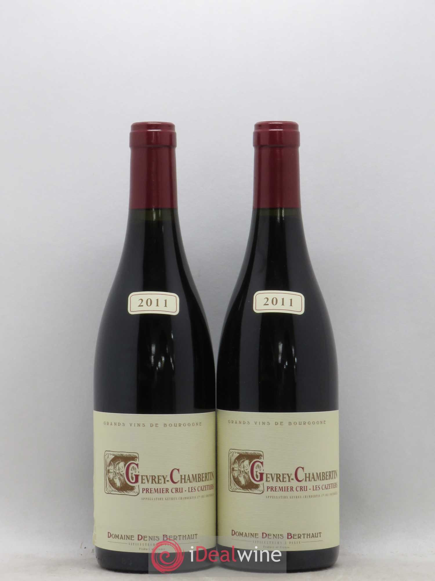 Gevrey-Chambertin 1er Cru Les Cazetiers Domaine Berthaut 2011 - Posten von 2 Flaschen - 0