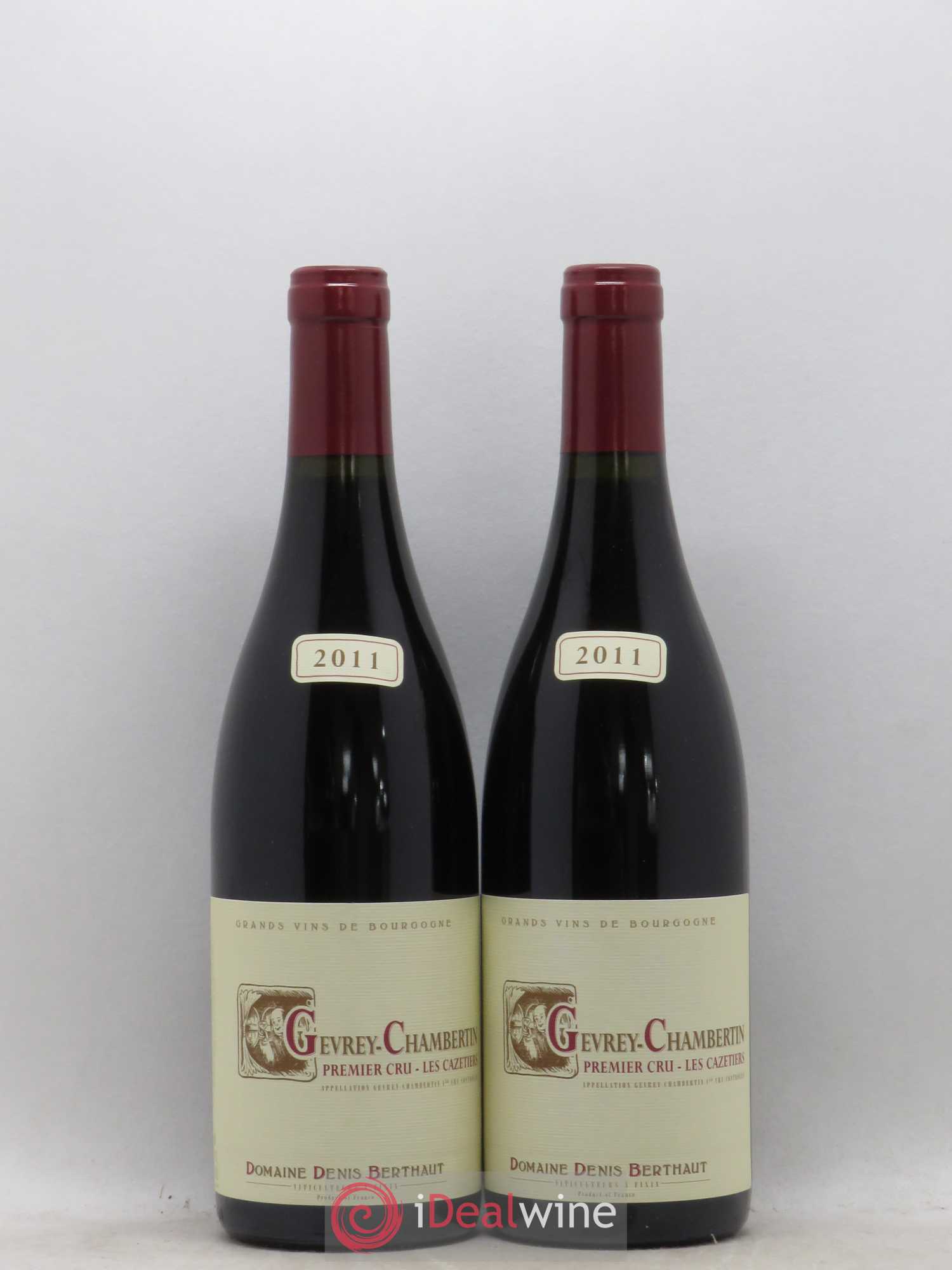 Gevrey-Chambertin 1er Cru Les Cazetiers Domaine Berthaut 2011 - Posten von 2 Flaschen - 0