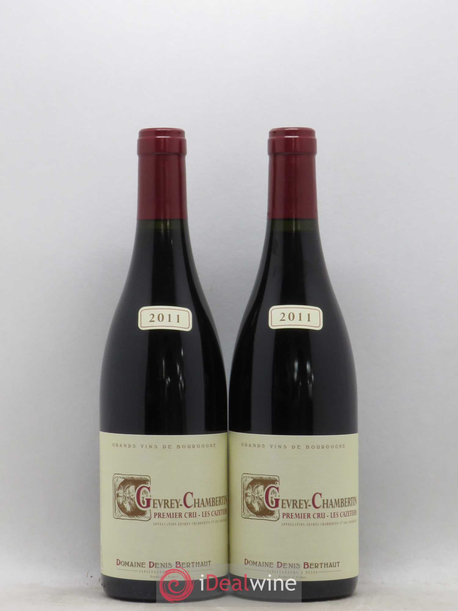Gevrey-Chambertin 1er Cru Les Cazetiers Domaine Berthaut 2011 - Posten von 2 Flaschen - 0