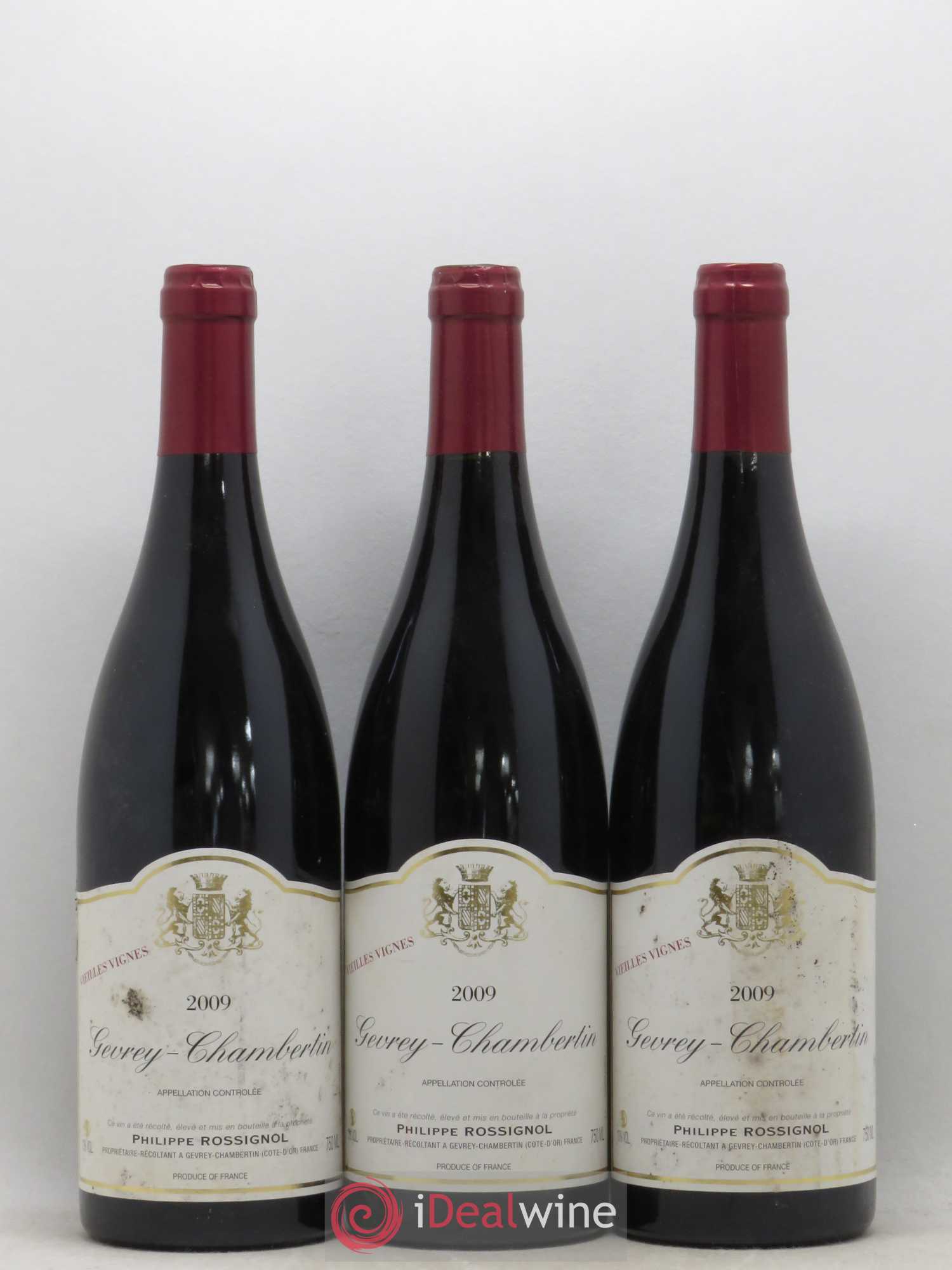 Gevrey-Chambertin Vieilles Vignes Philippe Rossignol 2009 - Posten von 3 Flaschen - 0