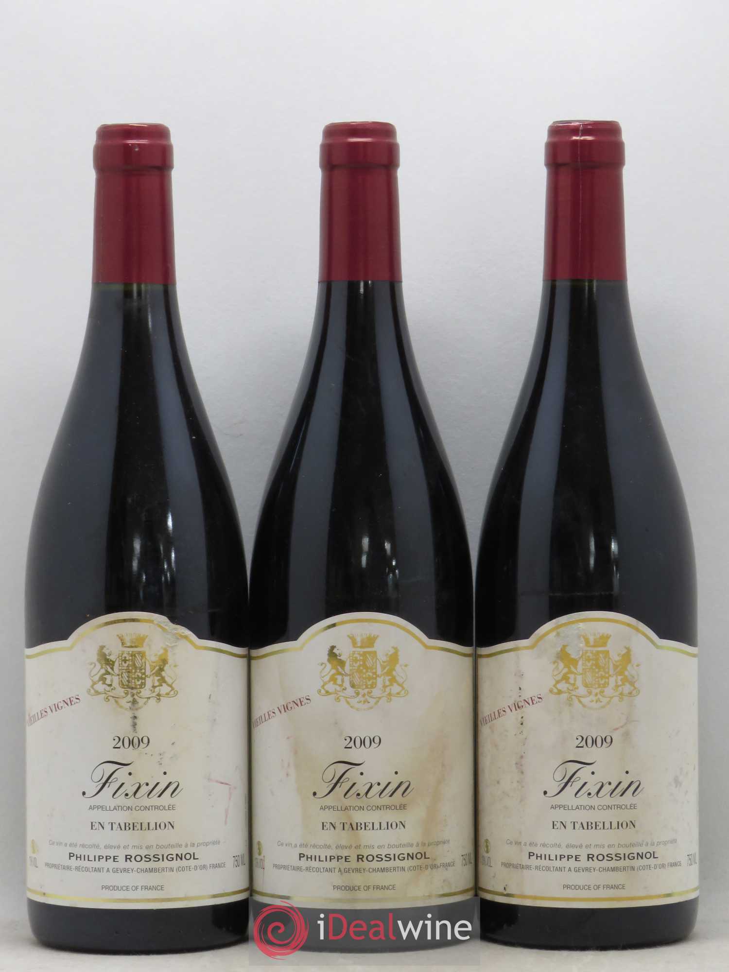 Fixin En Tabelion Vieilles Vignes Philippe Rossignol 2009 - Posten von 6 Flaschen - 1
