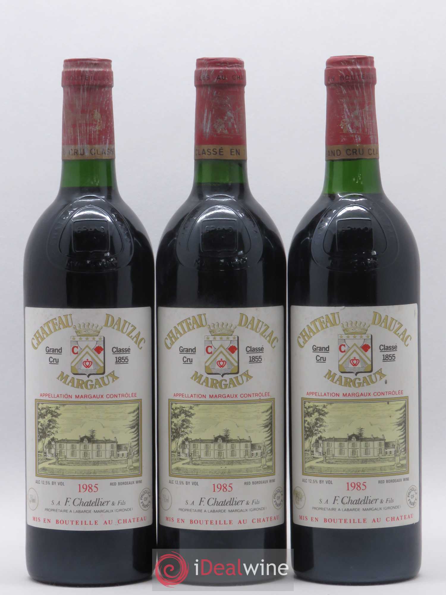 Château Dauzac 5ème Grand Cru Classé 1985 - Lot de 3 bouteilles - 0