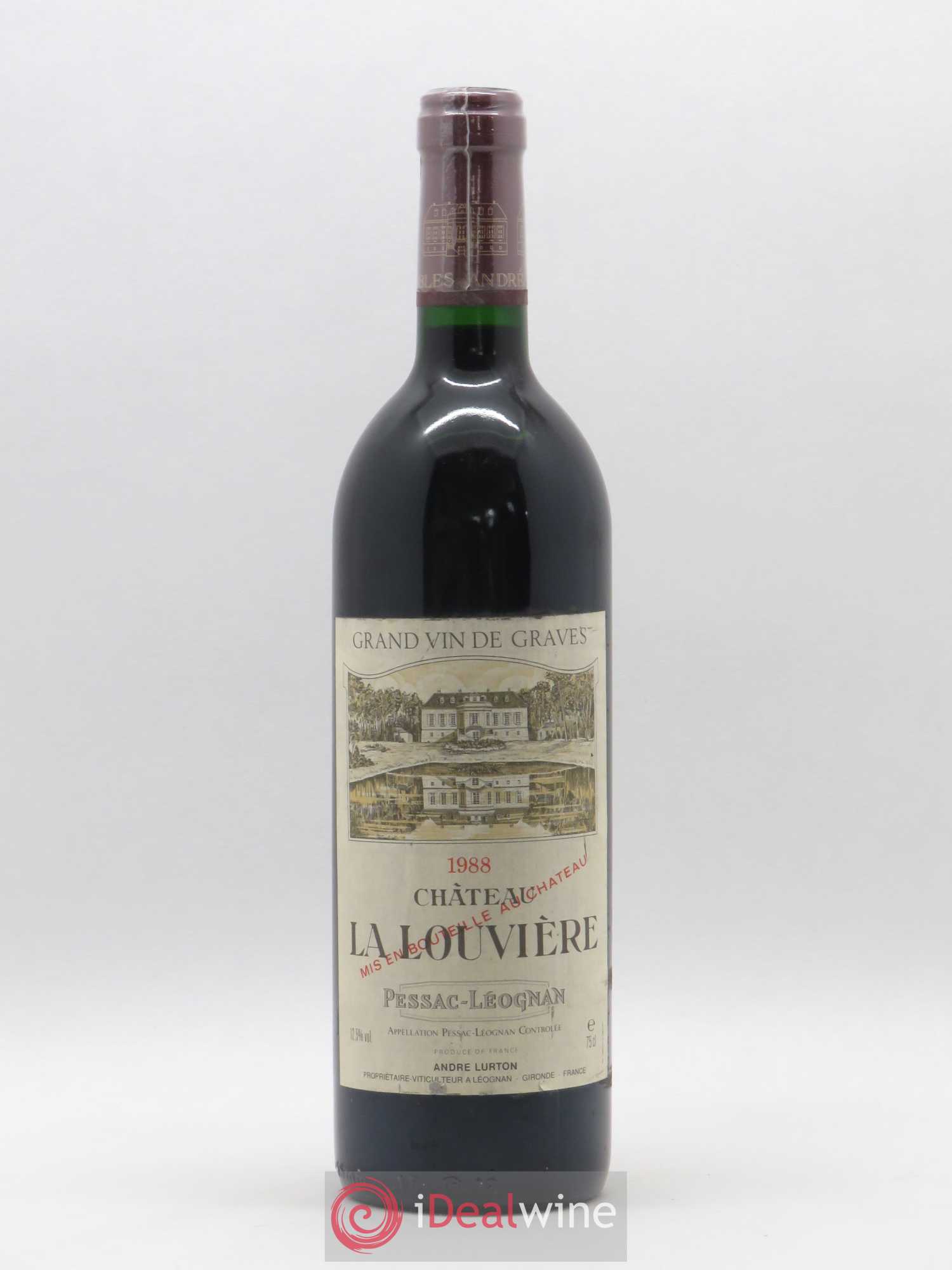 Château la Louvière 1988 - Lot de 1 bouteille - 0