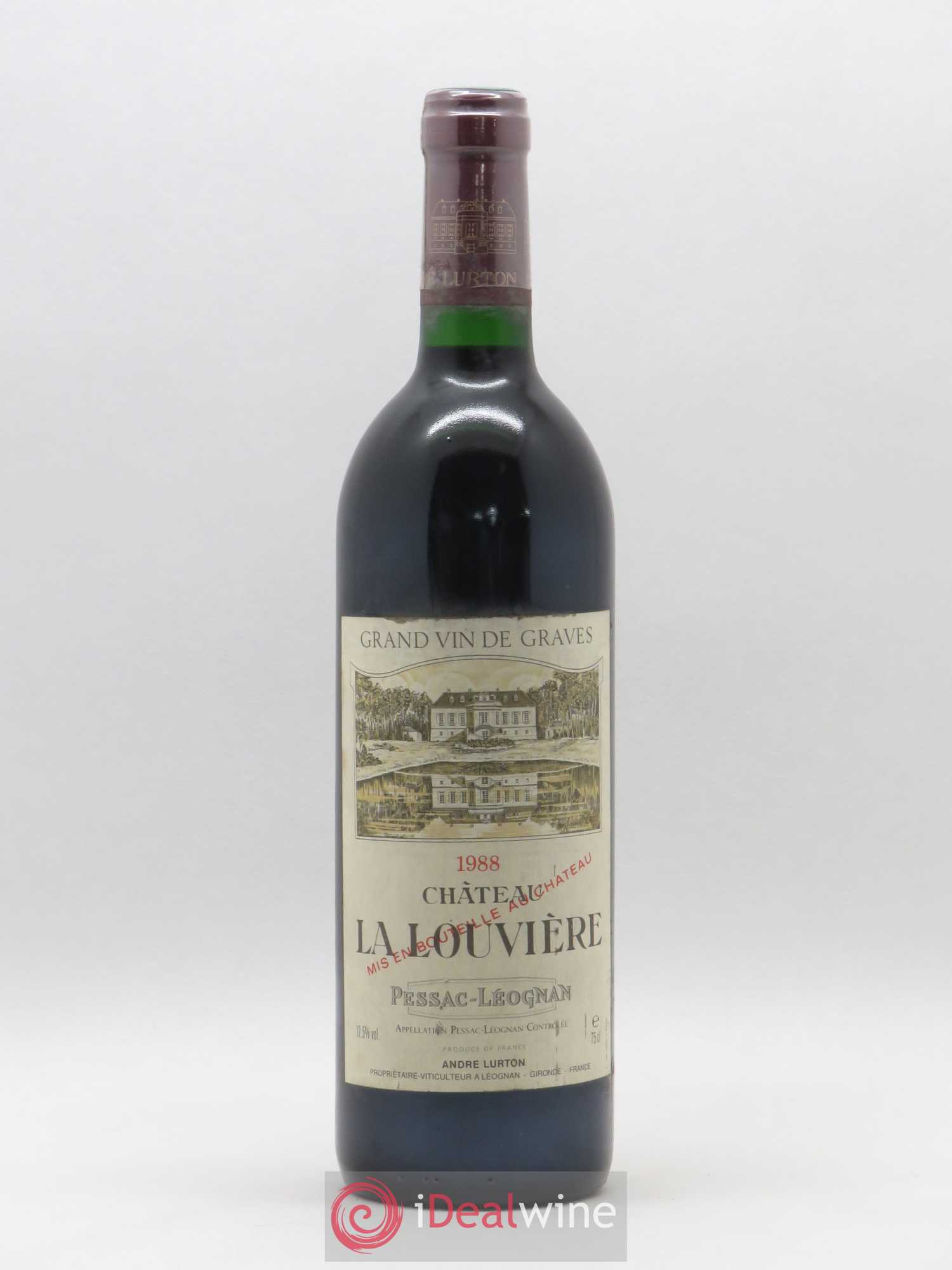 Château la Louvière 1988 - Lot de 1 bouteille - 0
