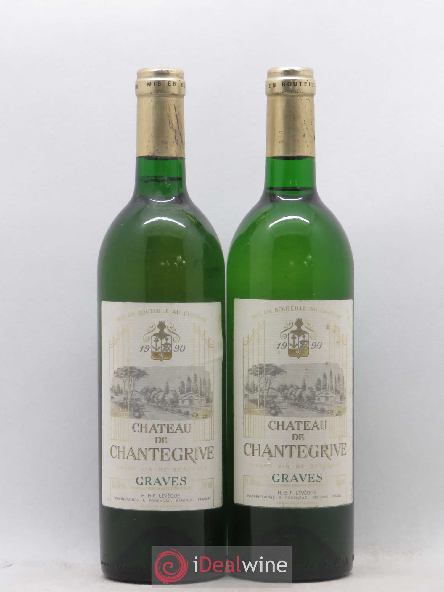 Château de Chantegrive 1990 - Lot de 2 bouteilles - 0