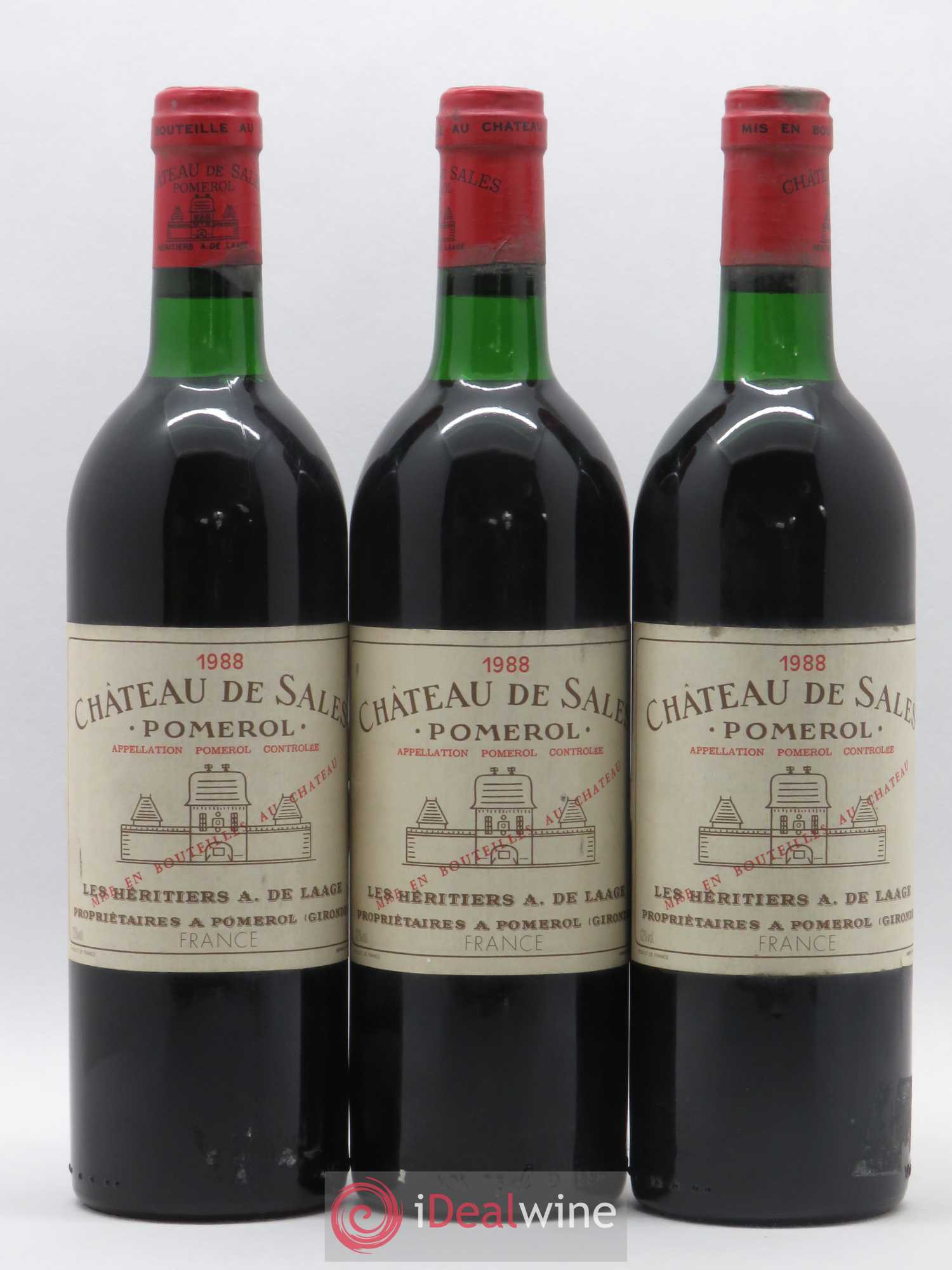 Château de Sales 1988 - Lot de 3 bouteilles - 0