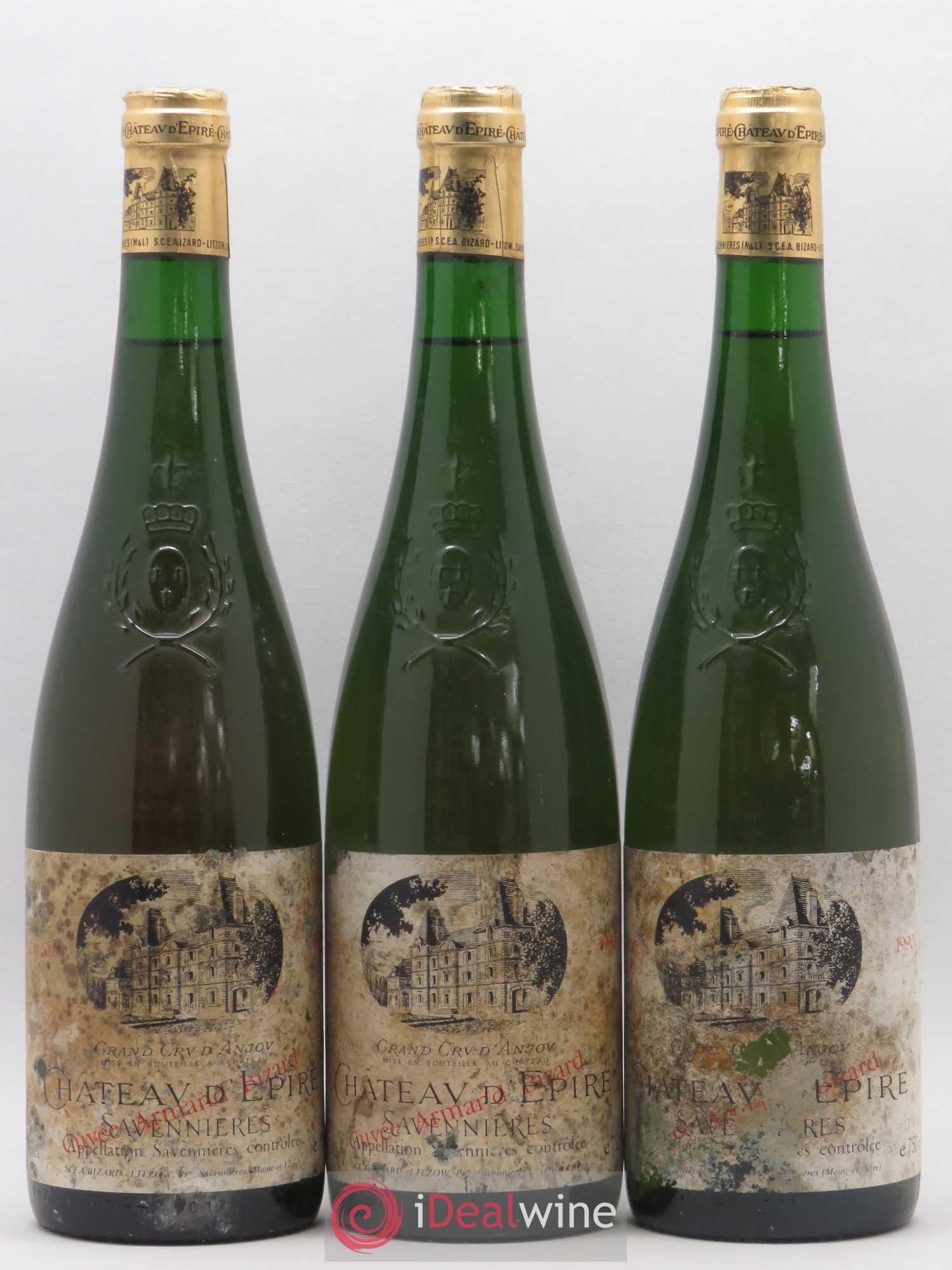Savennières Château d'Epiré Armand Bizard Démi-Sec 1990 - Posten von 3 Flaschen - 0